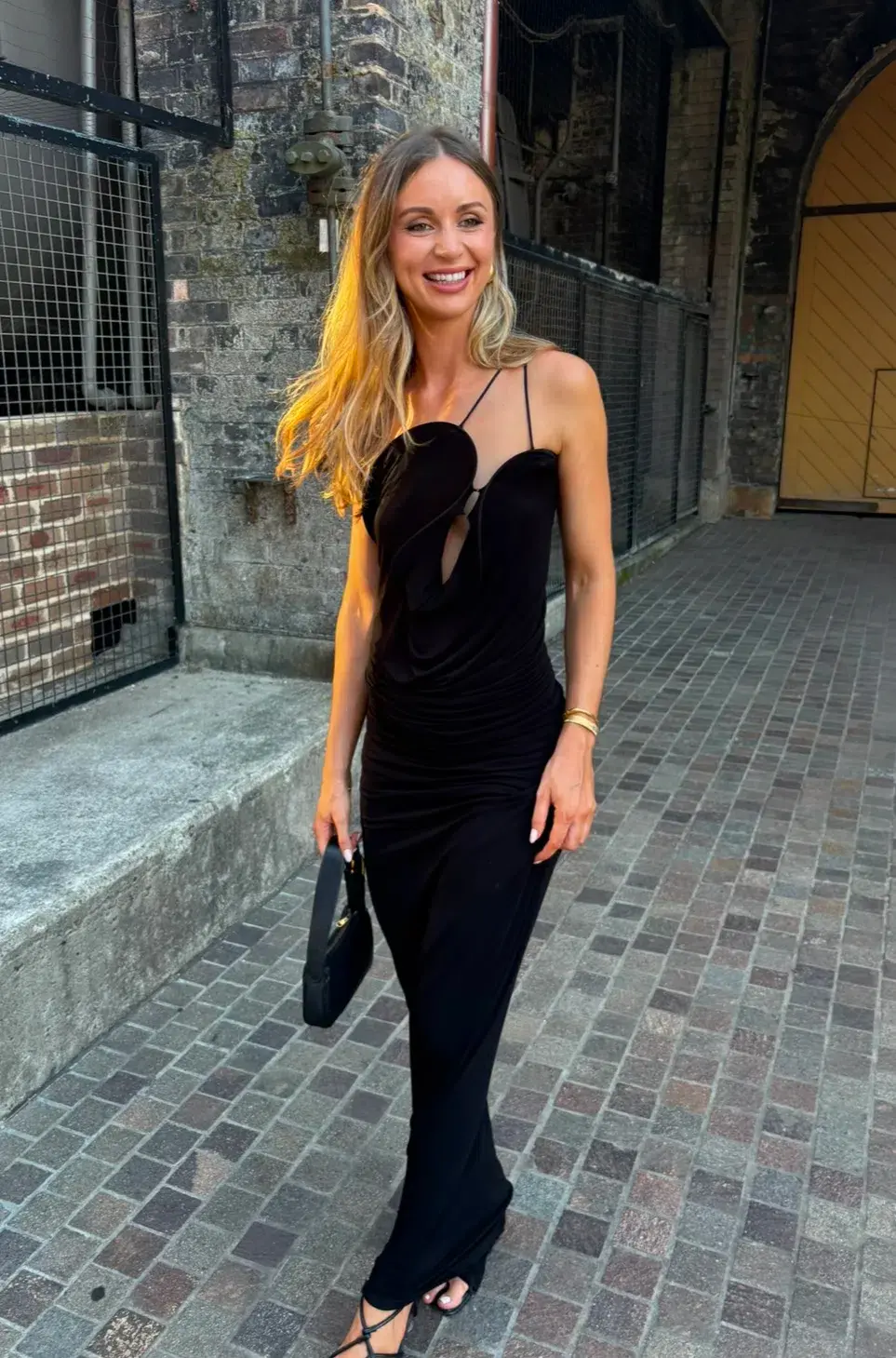 Christopher Esber Wave Coil Maxi Dress Black Size 8 for rent on The Volte - main image