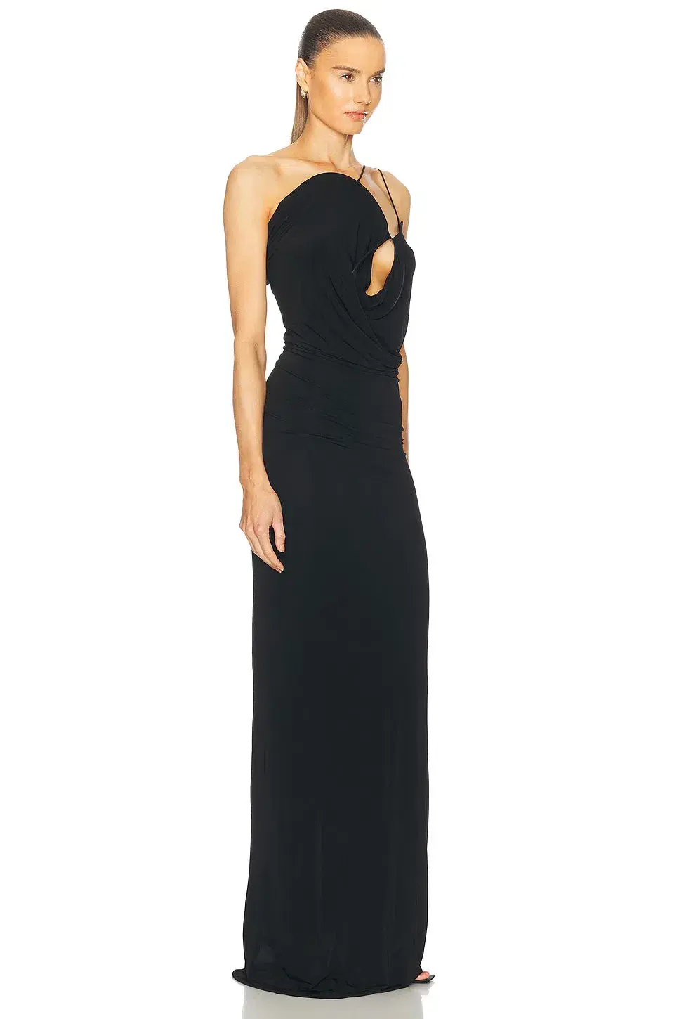 Christopher Esber Wave Coil Maxi Dress Black Size 8 for rent on The Volte - main image
