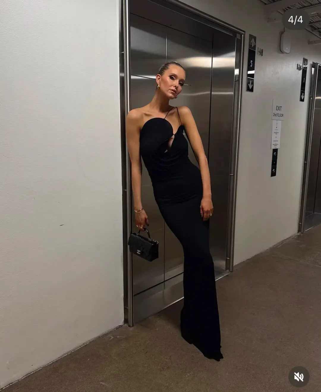 Christopher Esber Wave Coil Maxi Dress Black Size 8 for rent on The Volte - main image