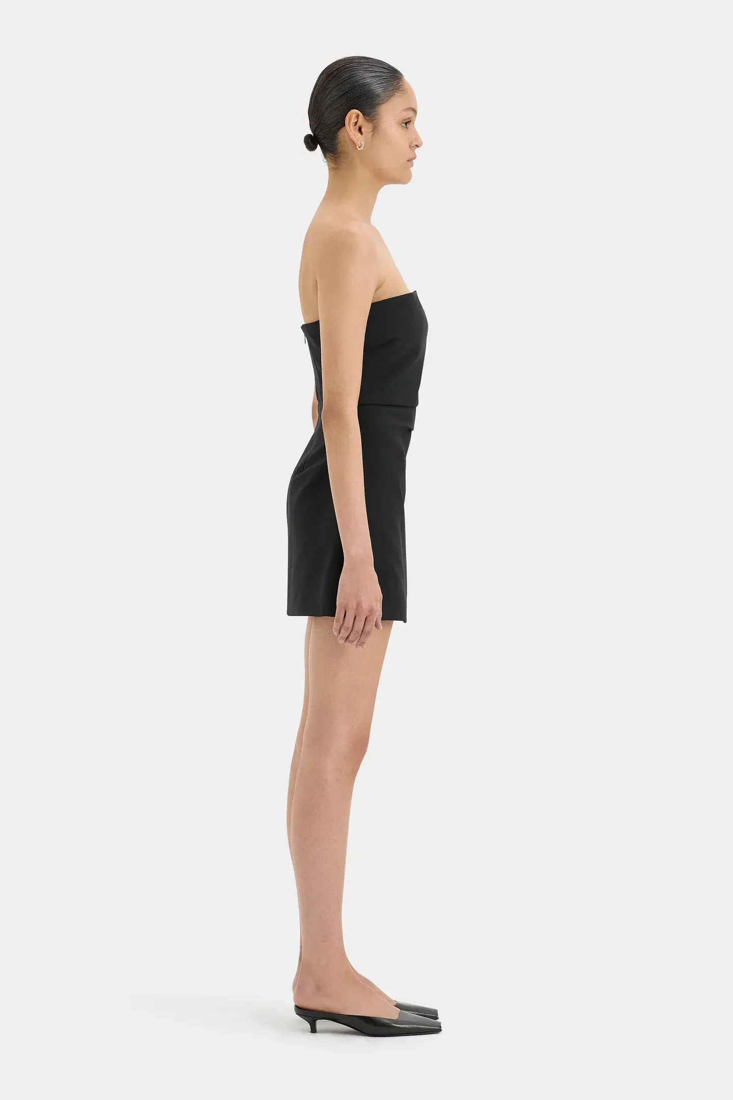 Sir The Label Leonardo Pleated Mini Black Dress Size 12 - Image 4