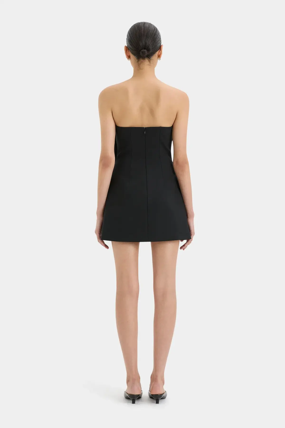 Sir The Label Leonardo Pleated Mini Black Dress Size 12 - Image 3