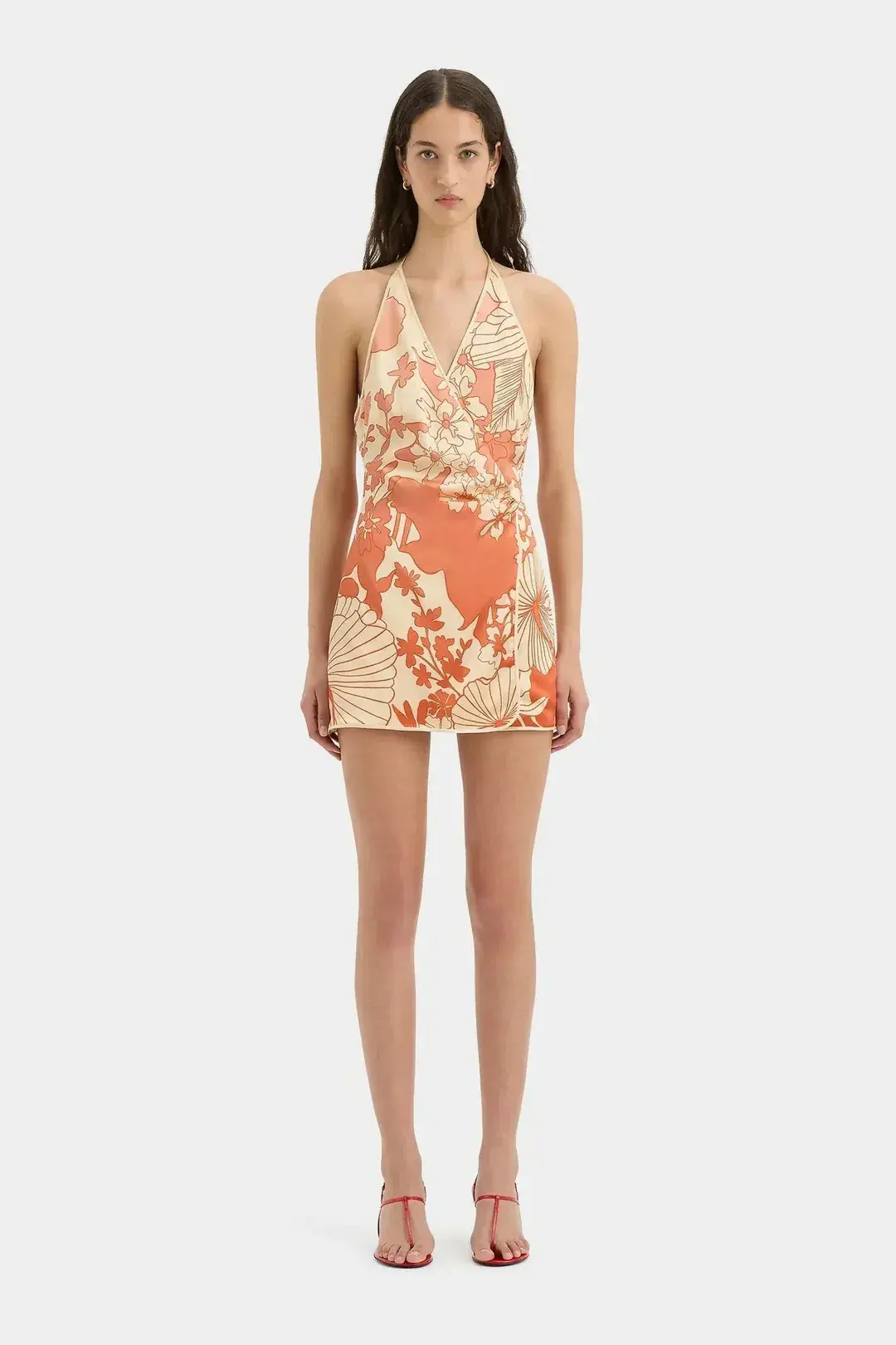  SIR THE LABEL Como Twist Mini Dress in Paradiso Print Size 4 - Image 1