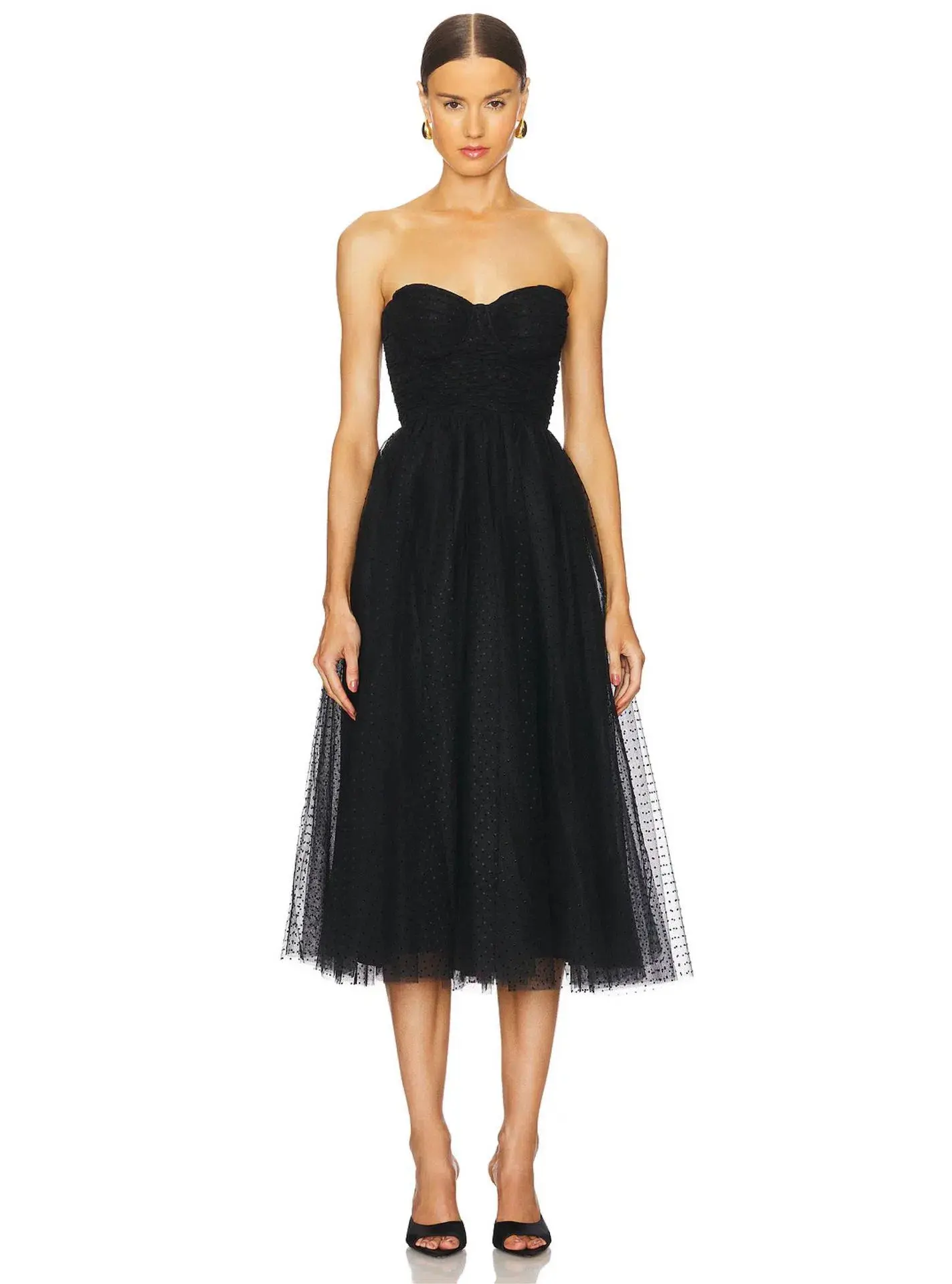 Zimmermann Tulle Midi Dress Black Size 0P / Size AU 6 - Image 2