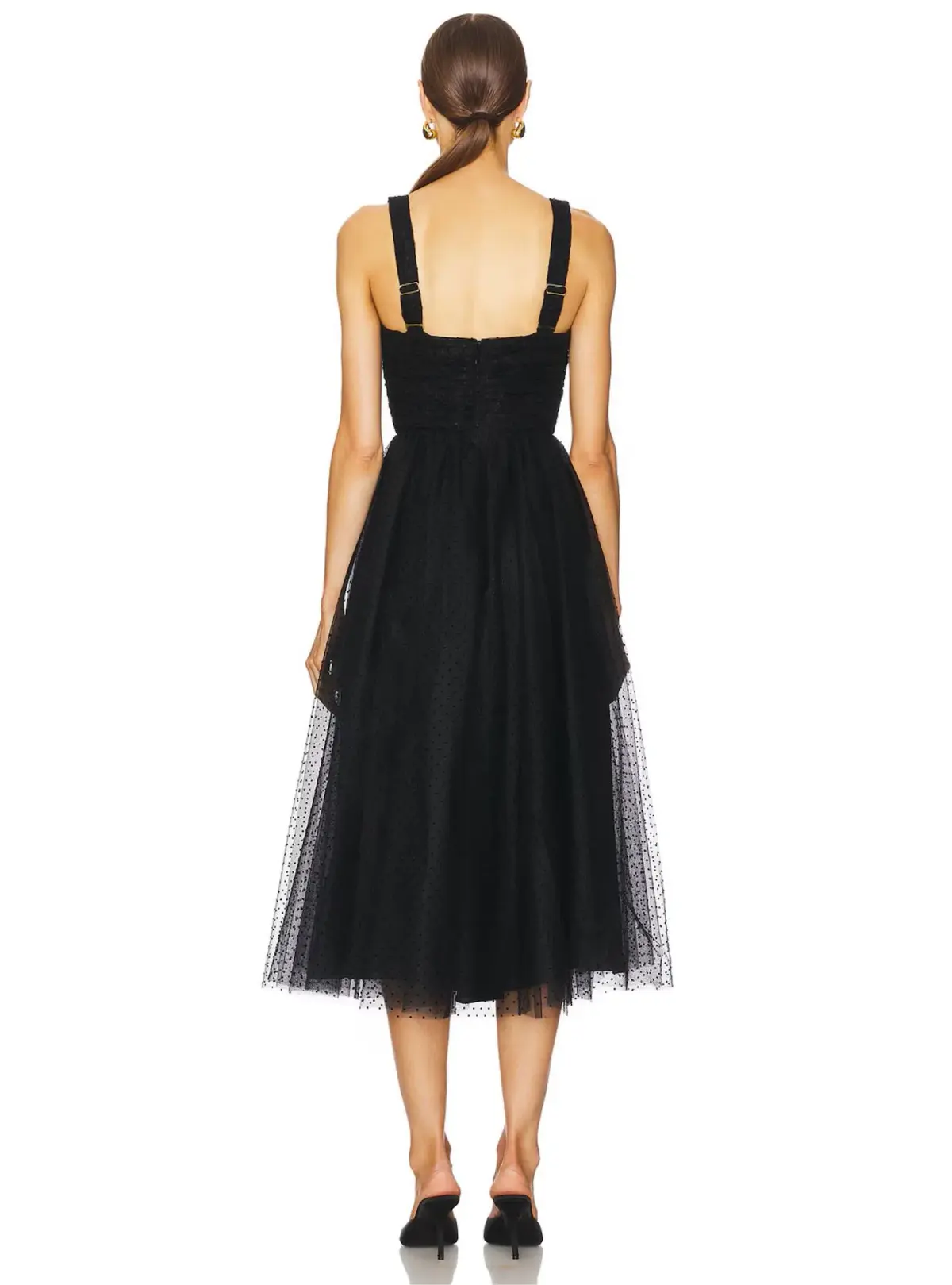 Zimmermann Tulle Midi Dress Black Size 0P / Size AU 6 - Image 3