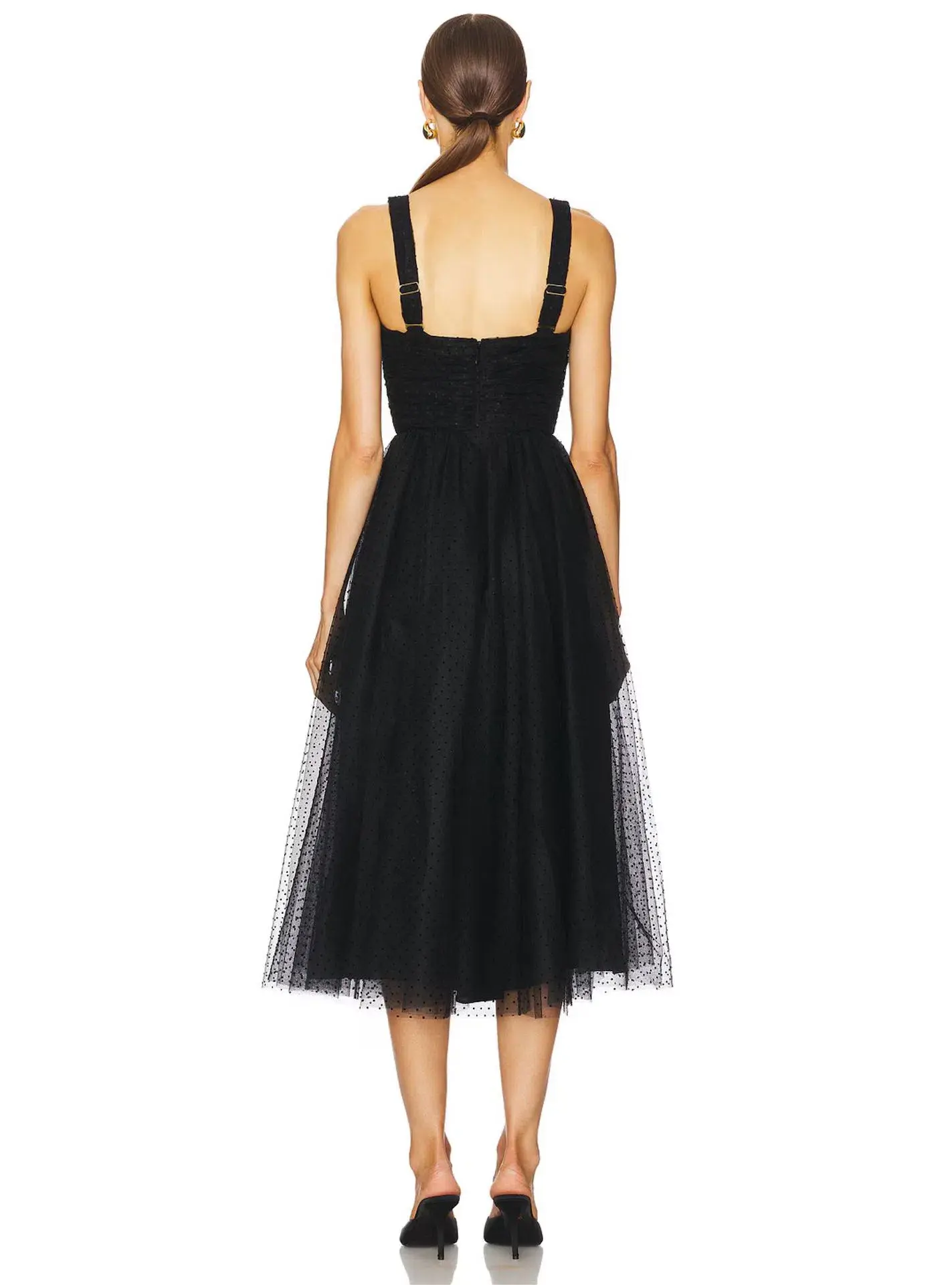 Zimmermann Tulle Midi Dress Black Size 0P / Size AU 6 - Image 3