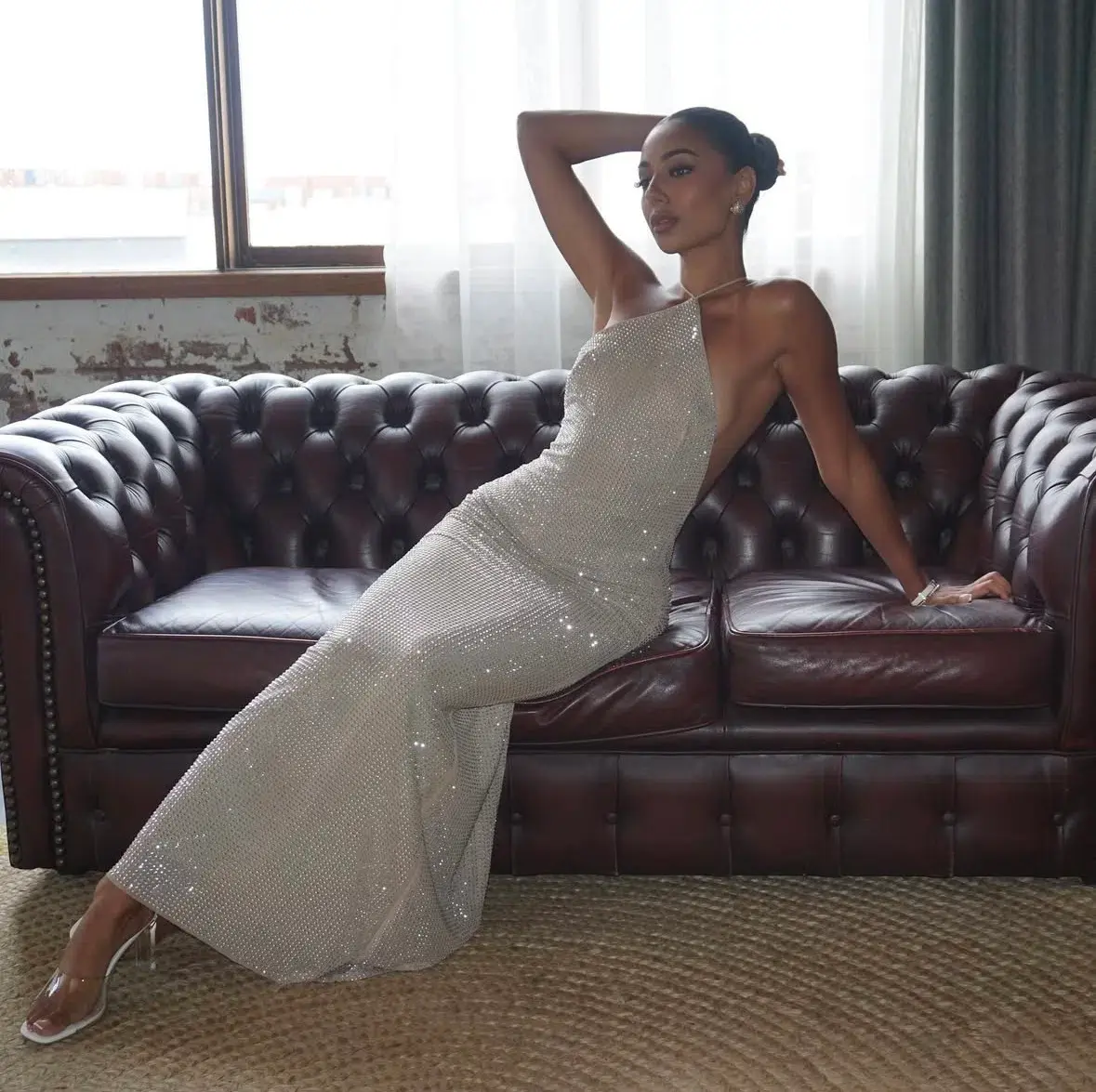 Lawrenzia Naomi Dress Sequin Size 8 - Image 1