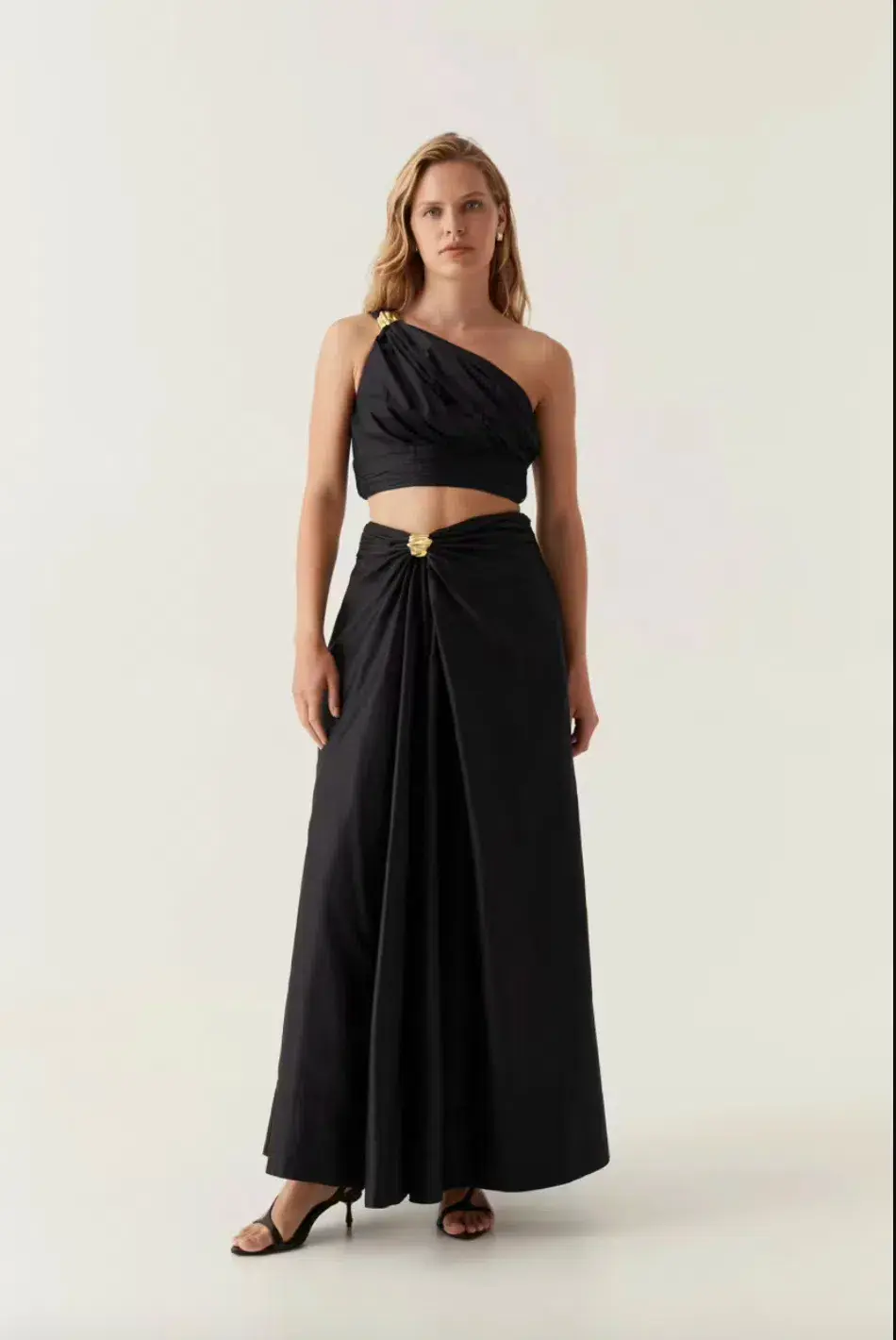 Aje Clarity top and Oakleigh Maxi Skirt set black Size 8 for rent on The Volte - main image