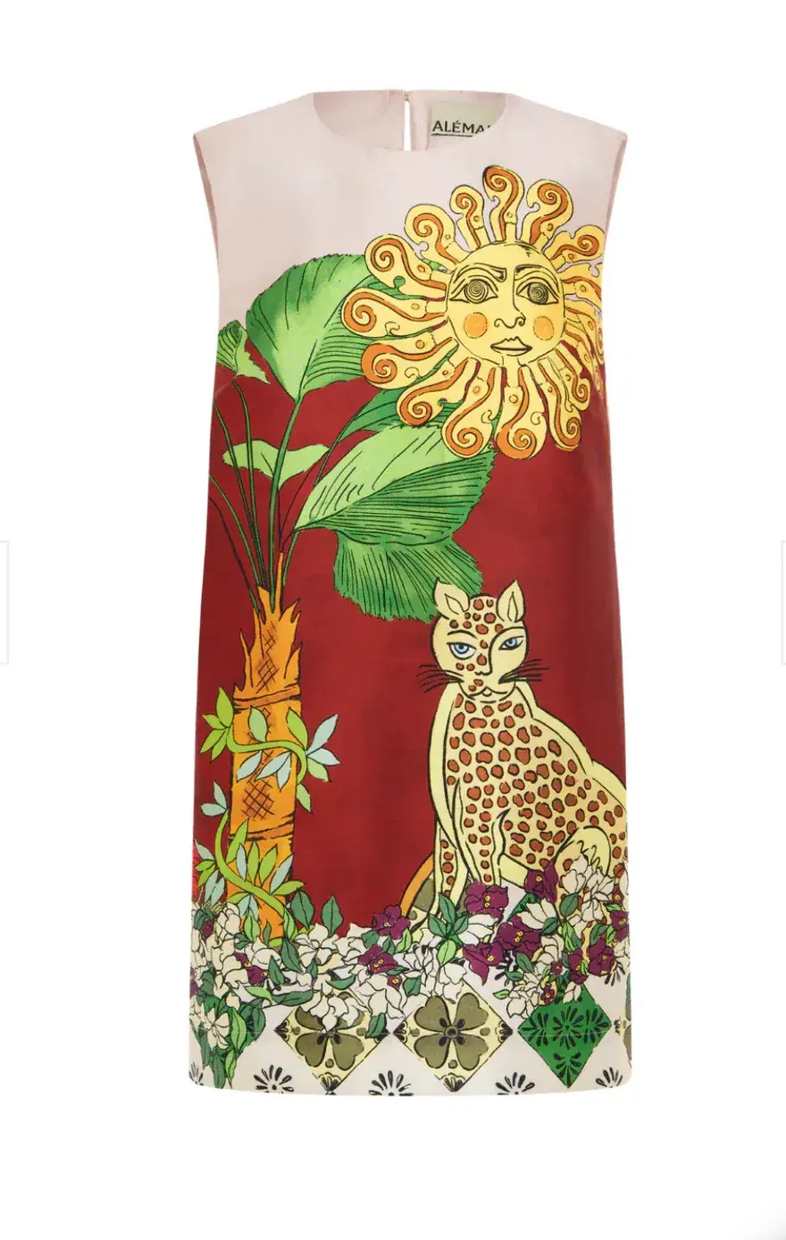 Alemais Tiger Mini Dress Size 6 - Image 3