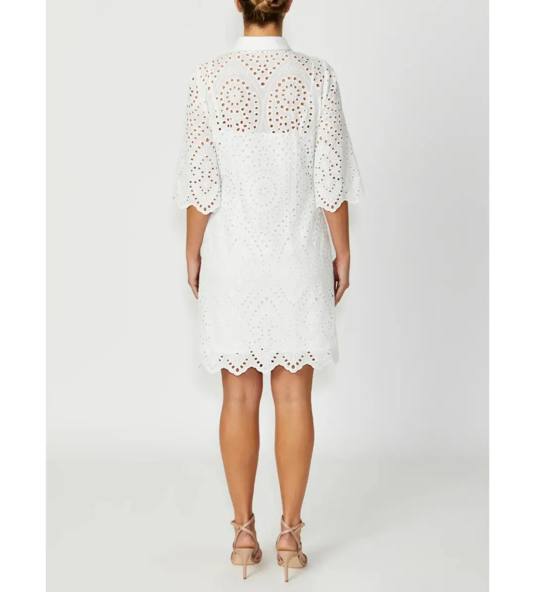Anthea Crawford Eva Ivory Lace Dress White Size AU 12 for rent on The Volte - main image