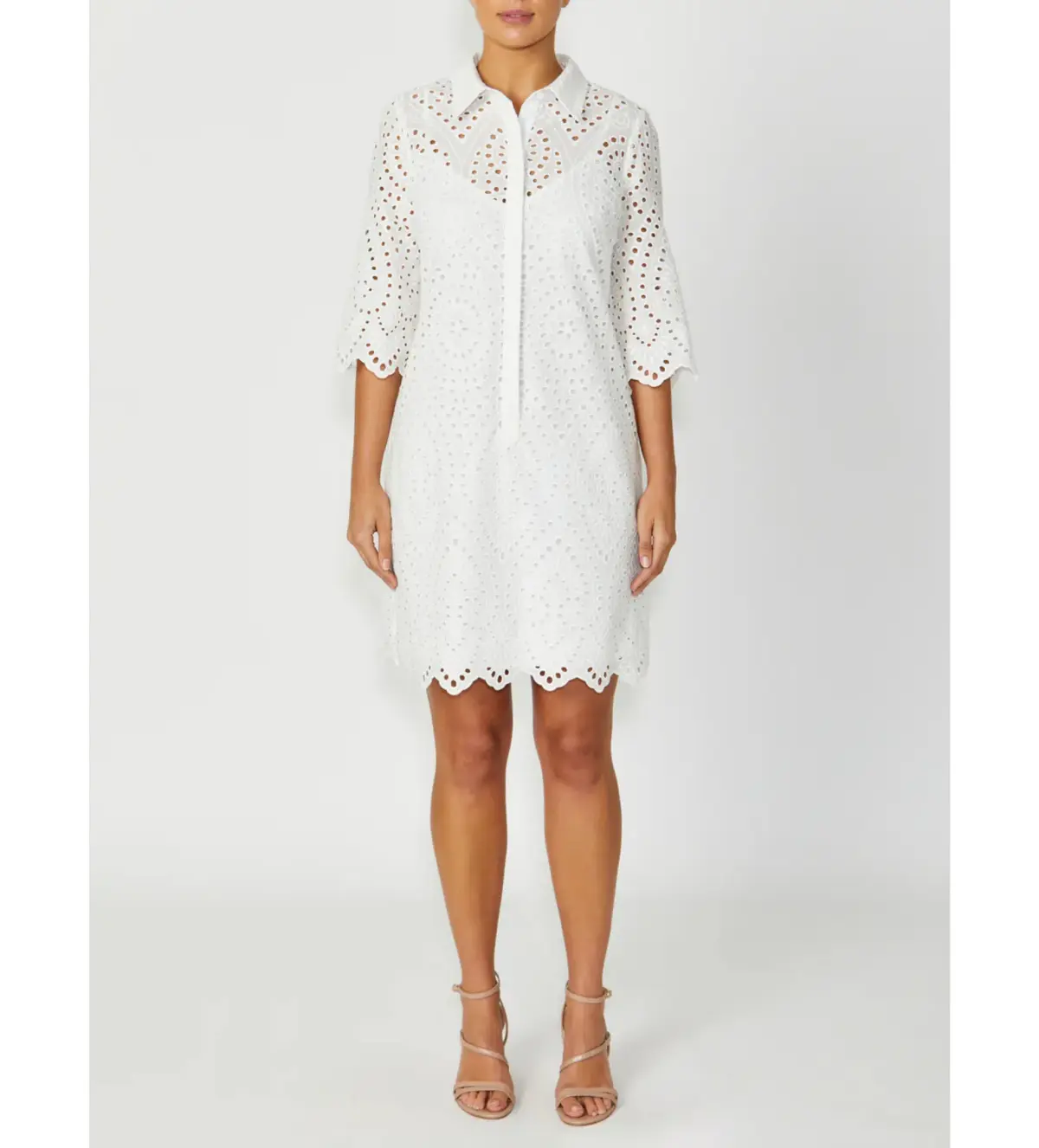 Anthea Crawford Eva Ivory Lace Dress White Size AU 12 - Image 1