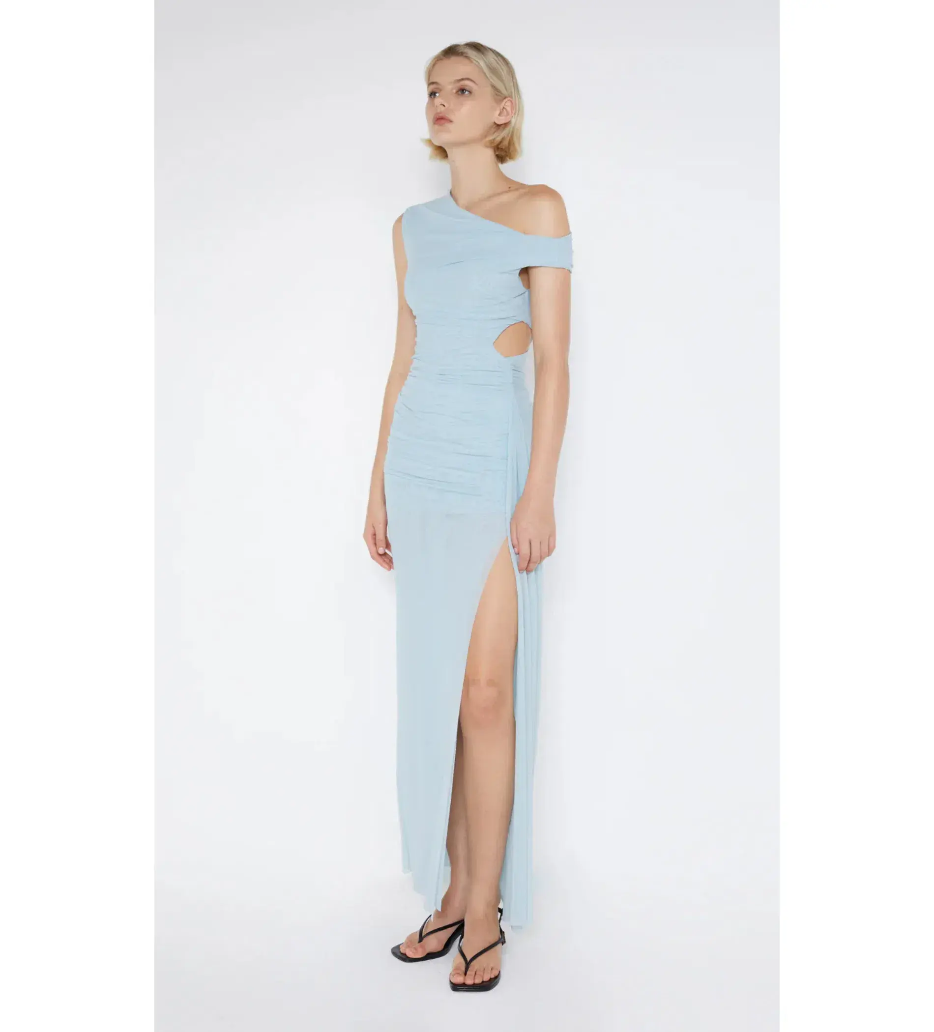 Bec & Bridge Victoria Asym Dress Sky Blue Size 6 - Image 3