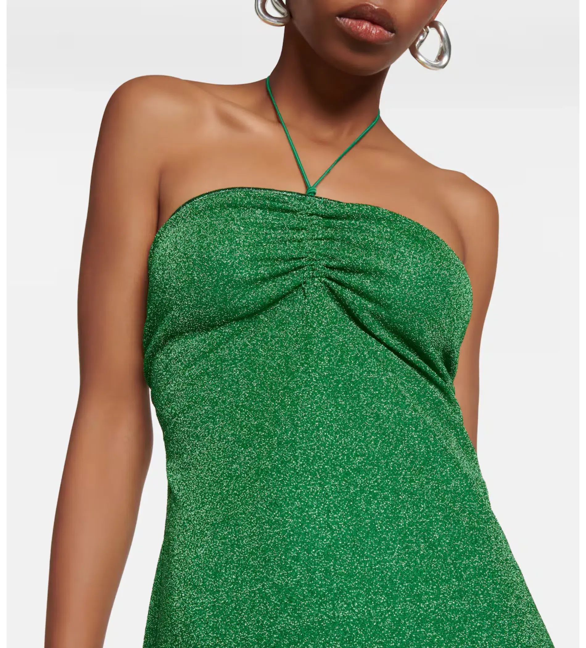 Oseree Lumiere Empire Maxi Dress in Emerald Green Size 10 - Image 2