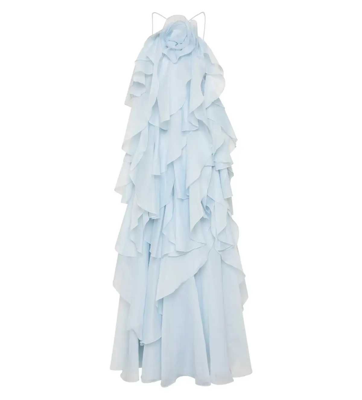 Aje Pandorea Layered Maxi Dress Silver Blue Size AU 12 - Image 6
