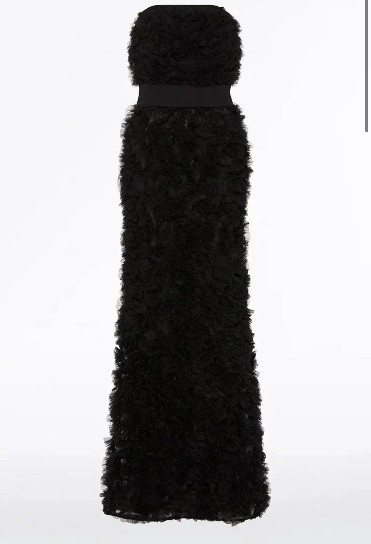 Carla Zampatti Ruffle Strapless Dress Black Size AU 8 - Image 1