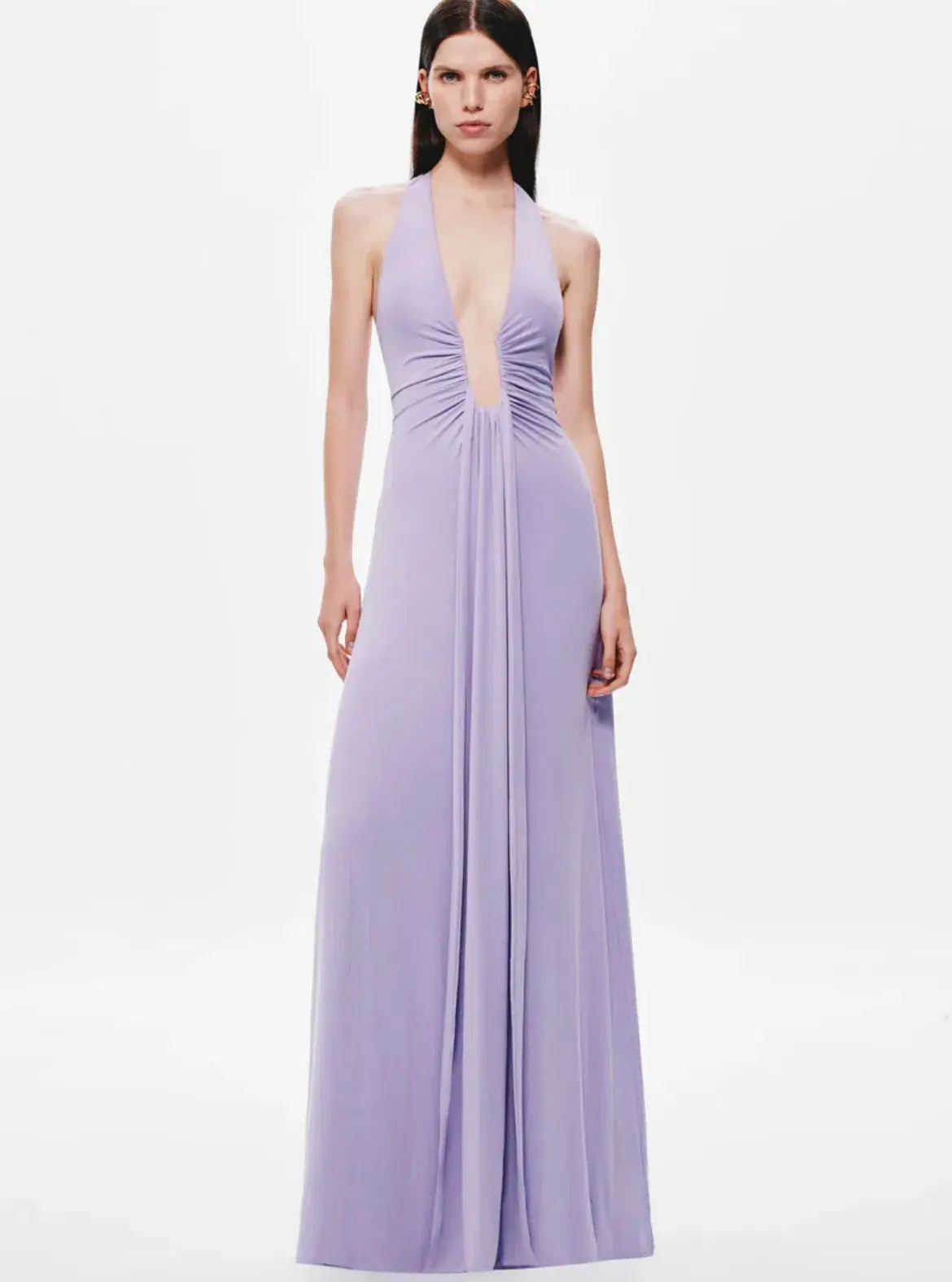MISHA Jennifer Cupro Maxi Dress Lilac Size 6 - Image 1