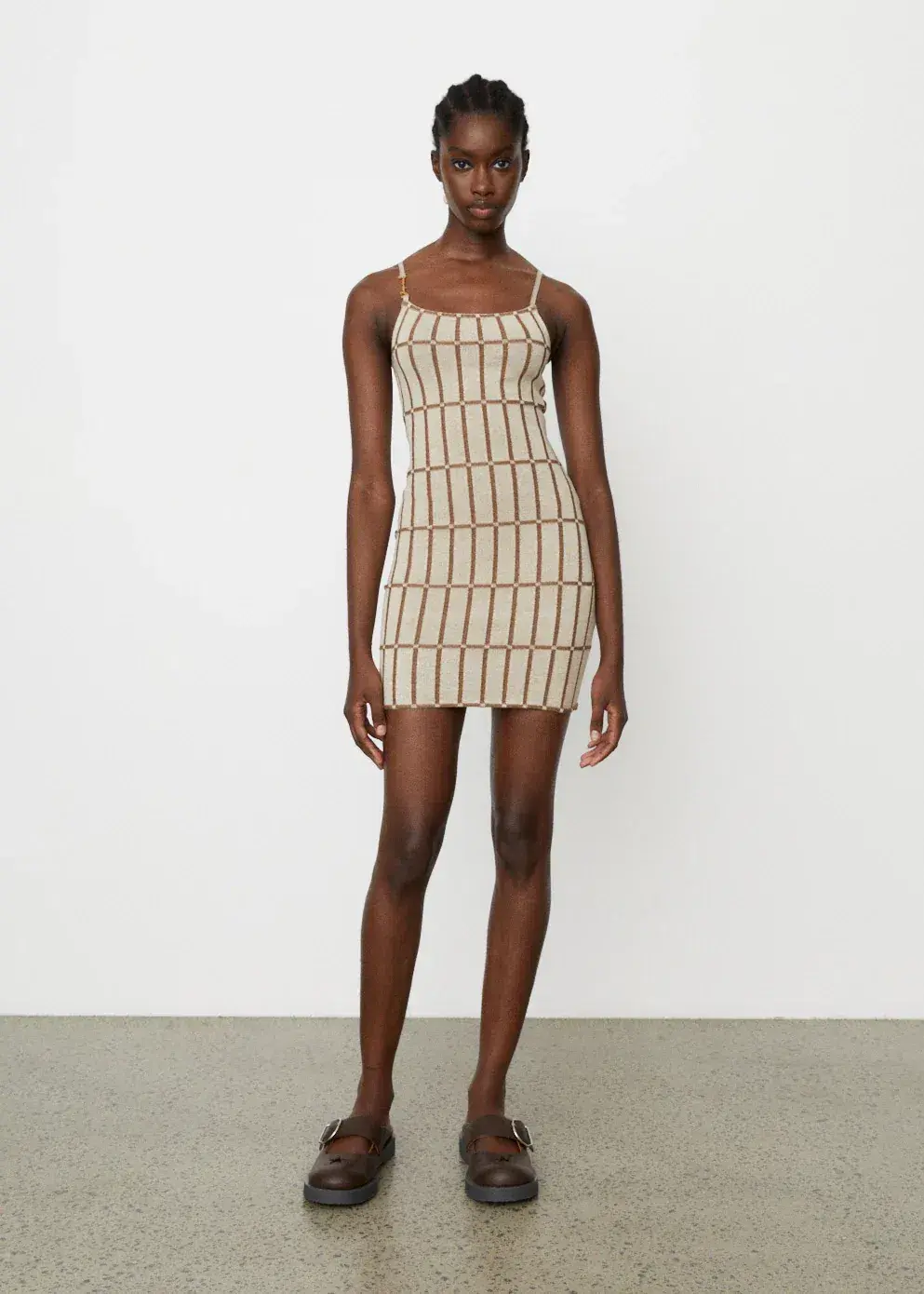 Jacquemus La Robe Maille Malha Mini Dress Beige Size 36/AU 8 - Image 1