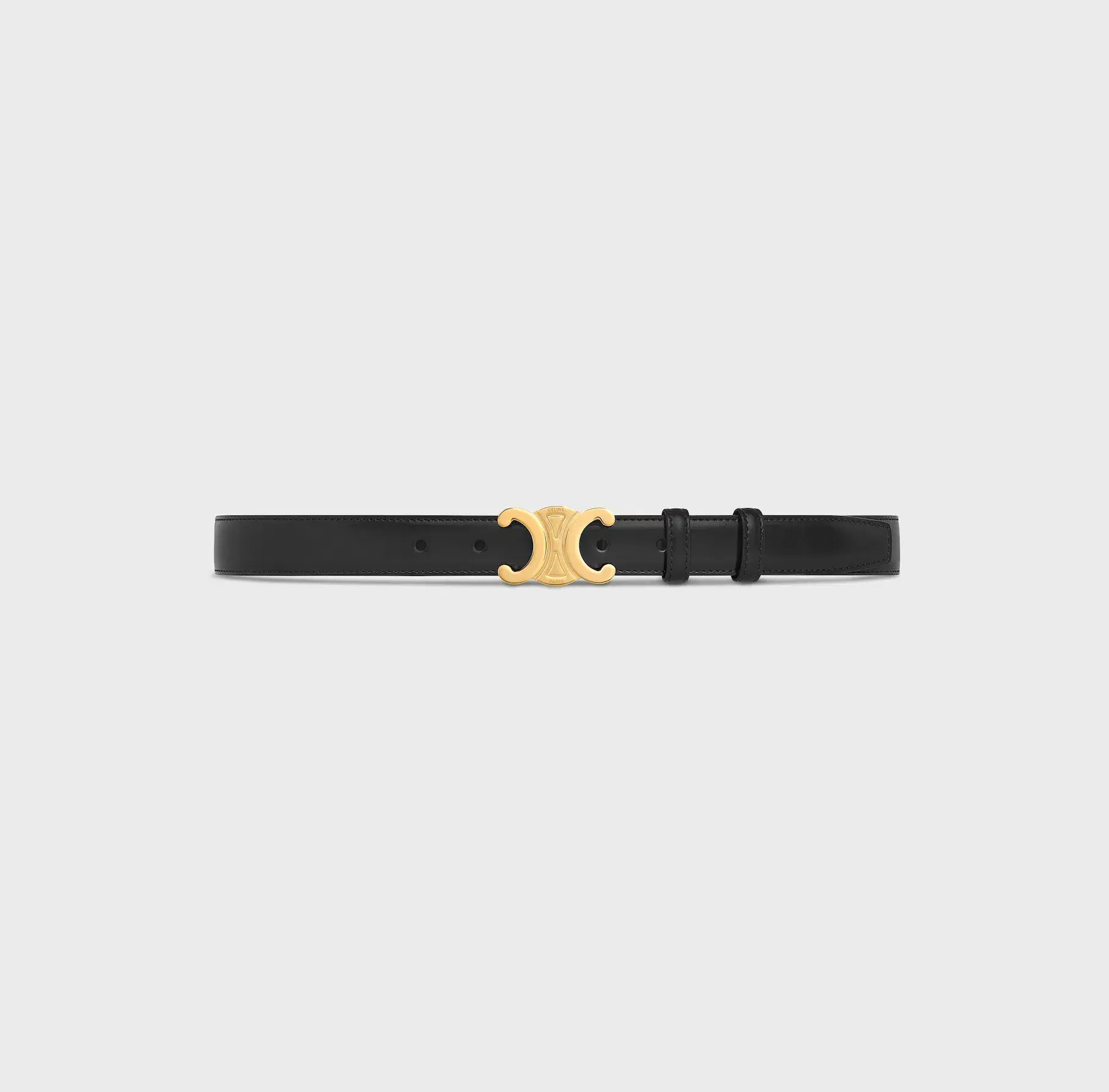 Celine Triomphe Belt Medium Black Size AU 10 - Image 4