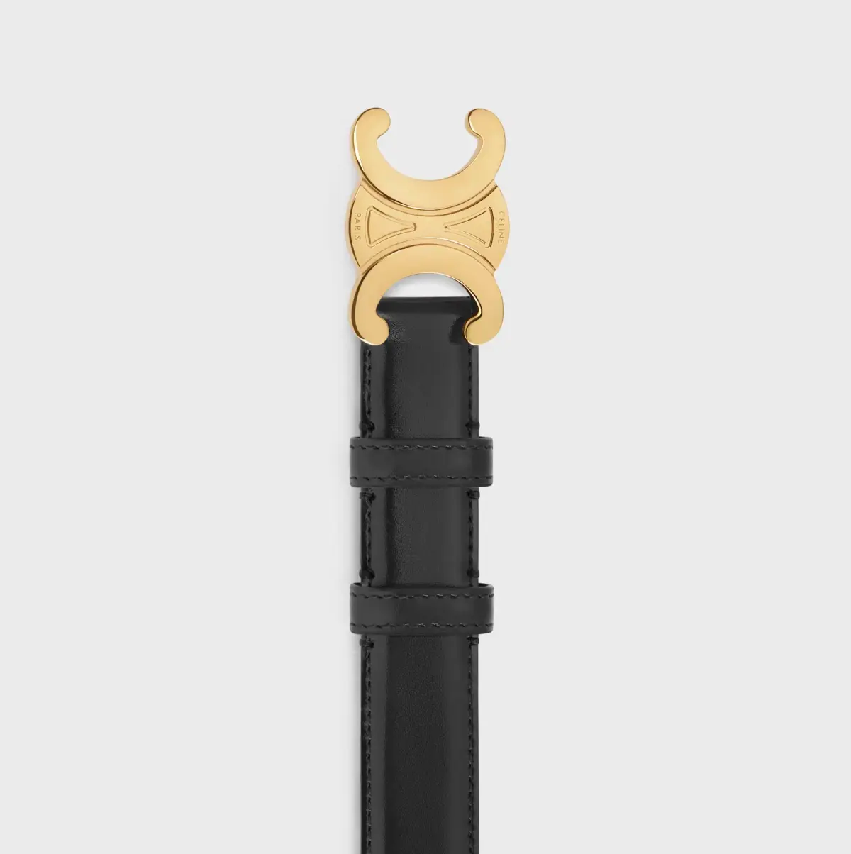 Celine Triomphe Belt Medium Black Size AU 10 - Image 3