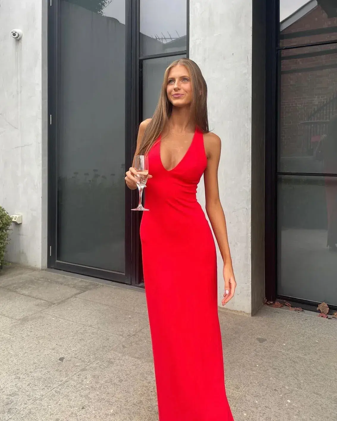 Effie Kats Eiza Gown in Cherry Red Size XS/AU 6 - Image 2
