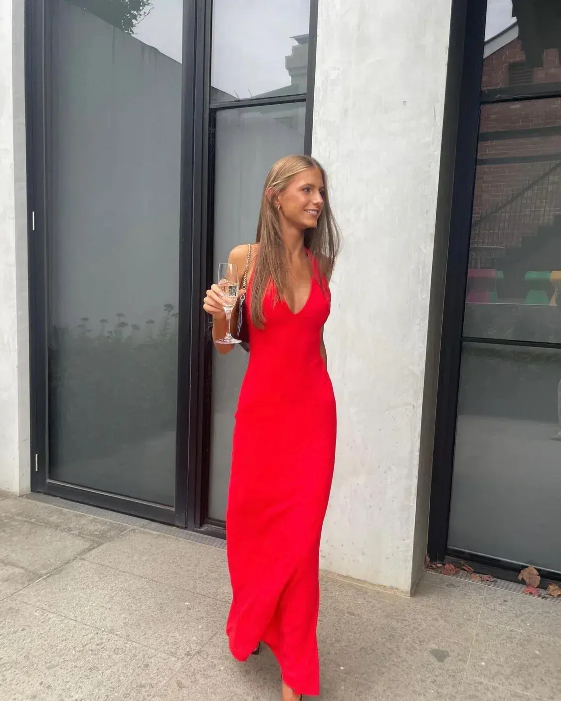 Effie Kats Eiza Gown in Cherry Red Size XS/AU 6 - Image 3