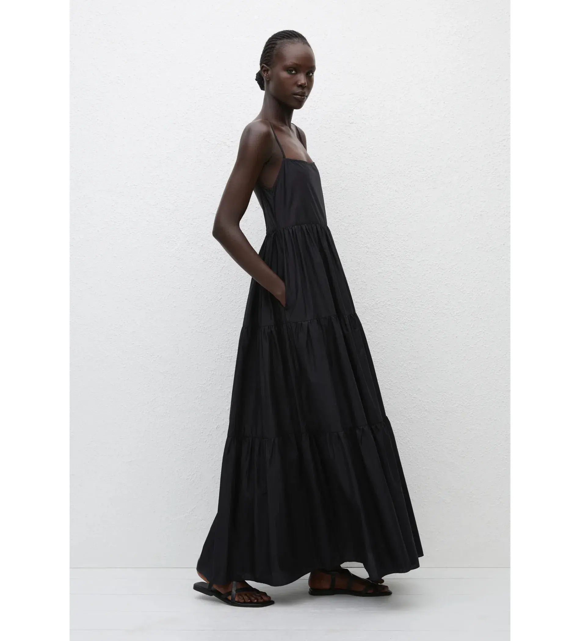 Matteau Tiered Low Back Sundress Black Size 2 / AU 8 - Image 3
