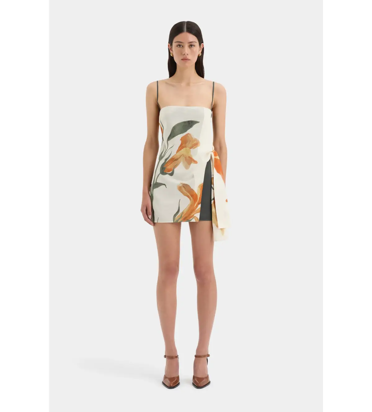 Sir the Label Constance Tie Mini Dress Iris Floral Size 2 / AU 10 - Image 1