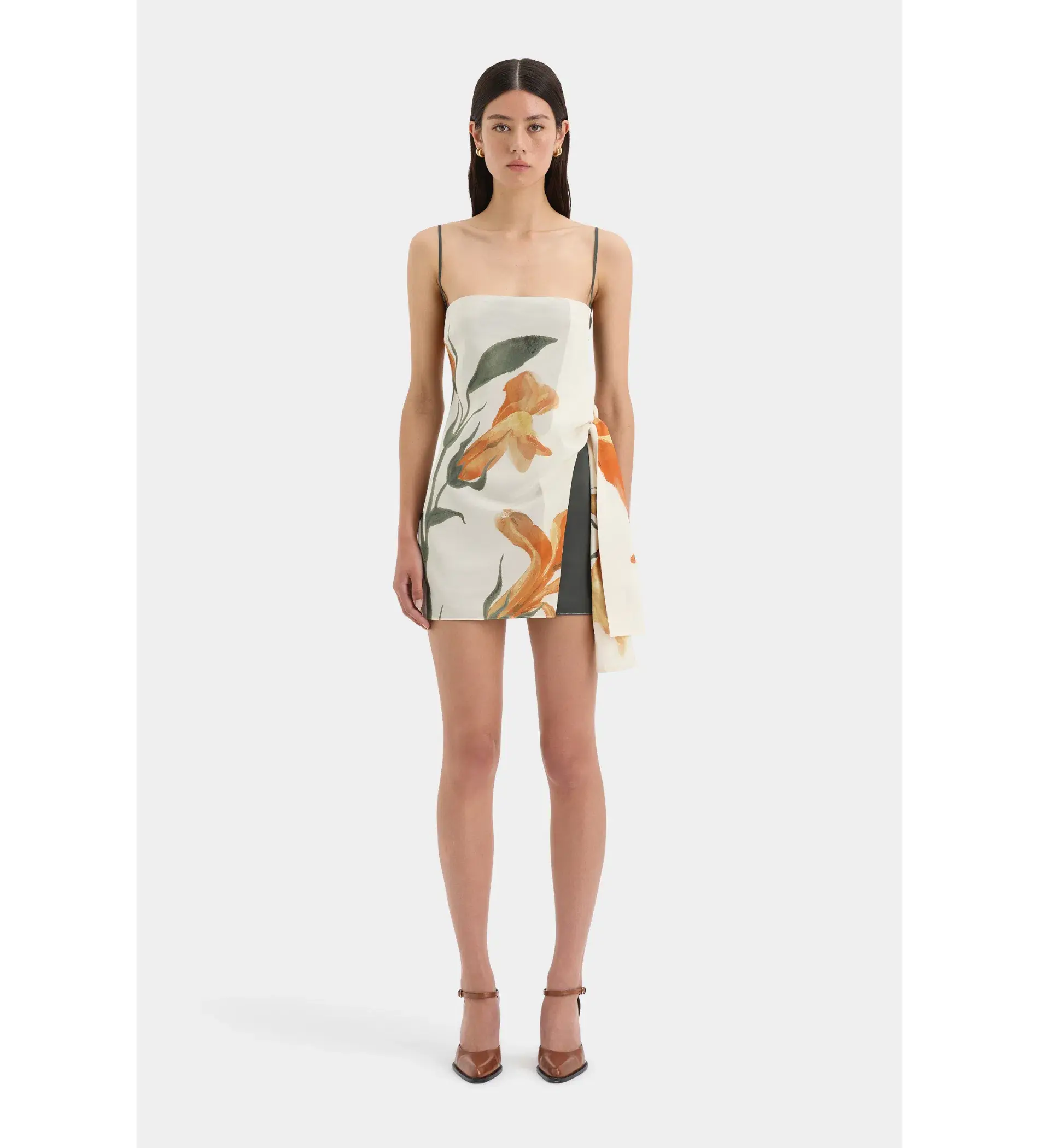 Sir the Label Constance Tie Mini Dress Iris Floral Size 2 / AU 10 - Image 1