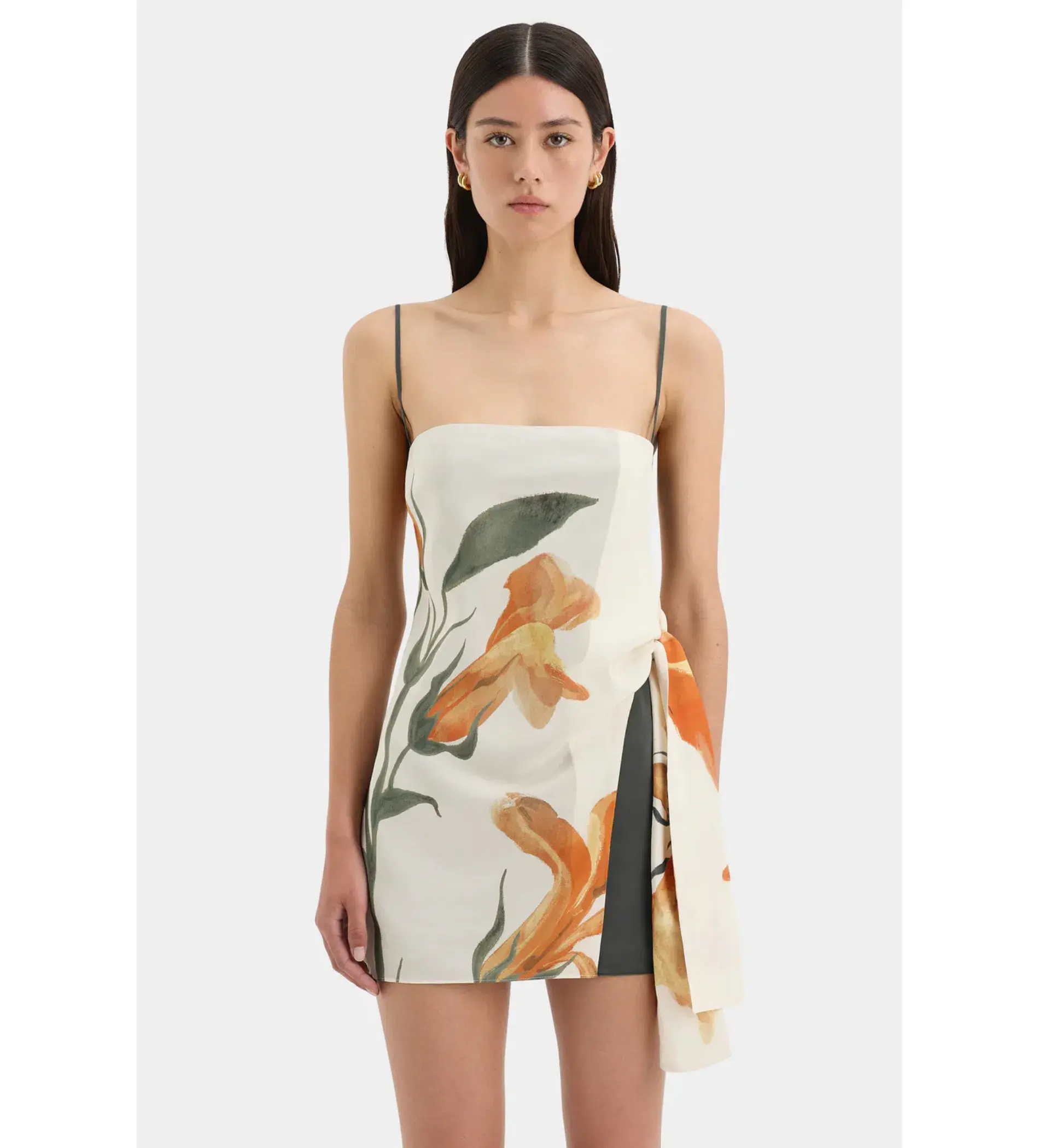 Sir the Label Constance Tie Mini Dress Iris Floral Size 2 / AU 10 - Image 4