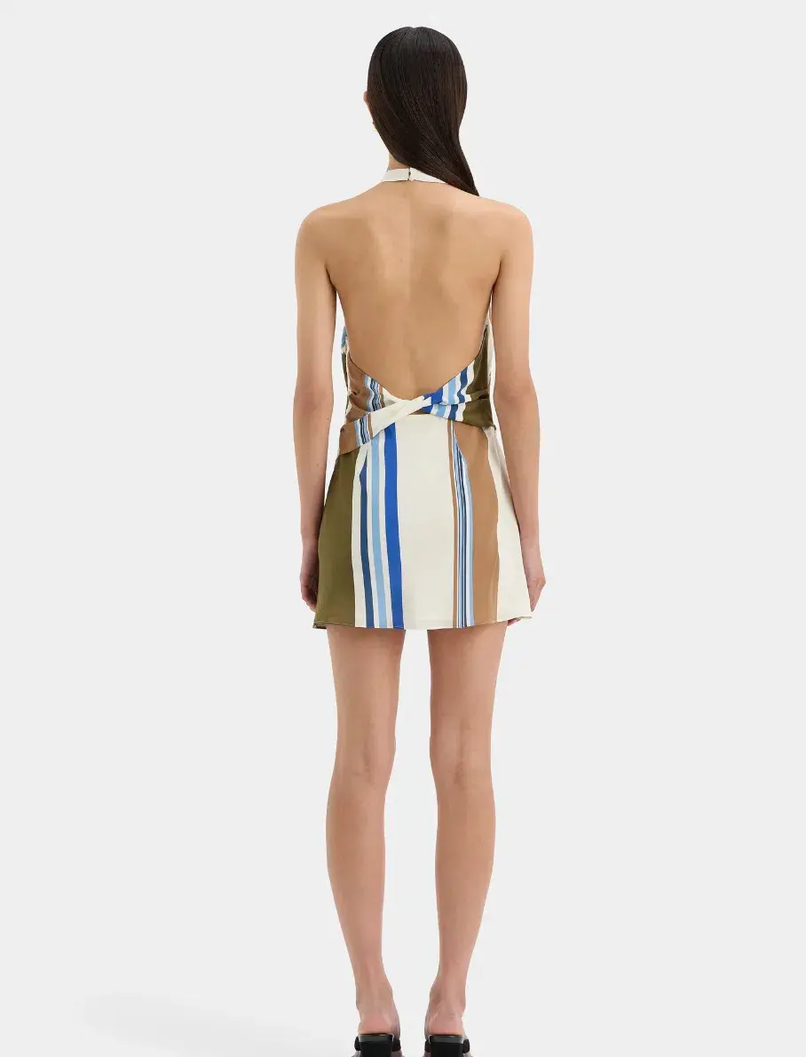SIR The Label Thistle Halter Mini Dress Multi Size AU 8 - Image 2