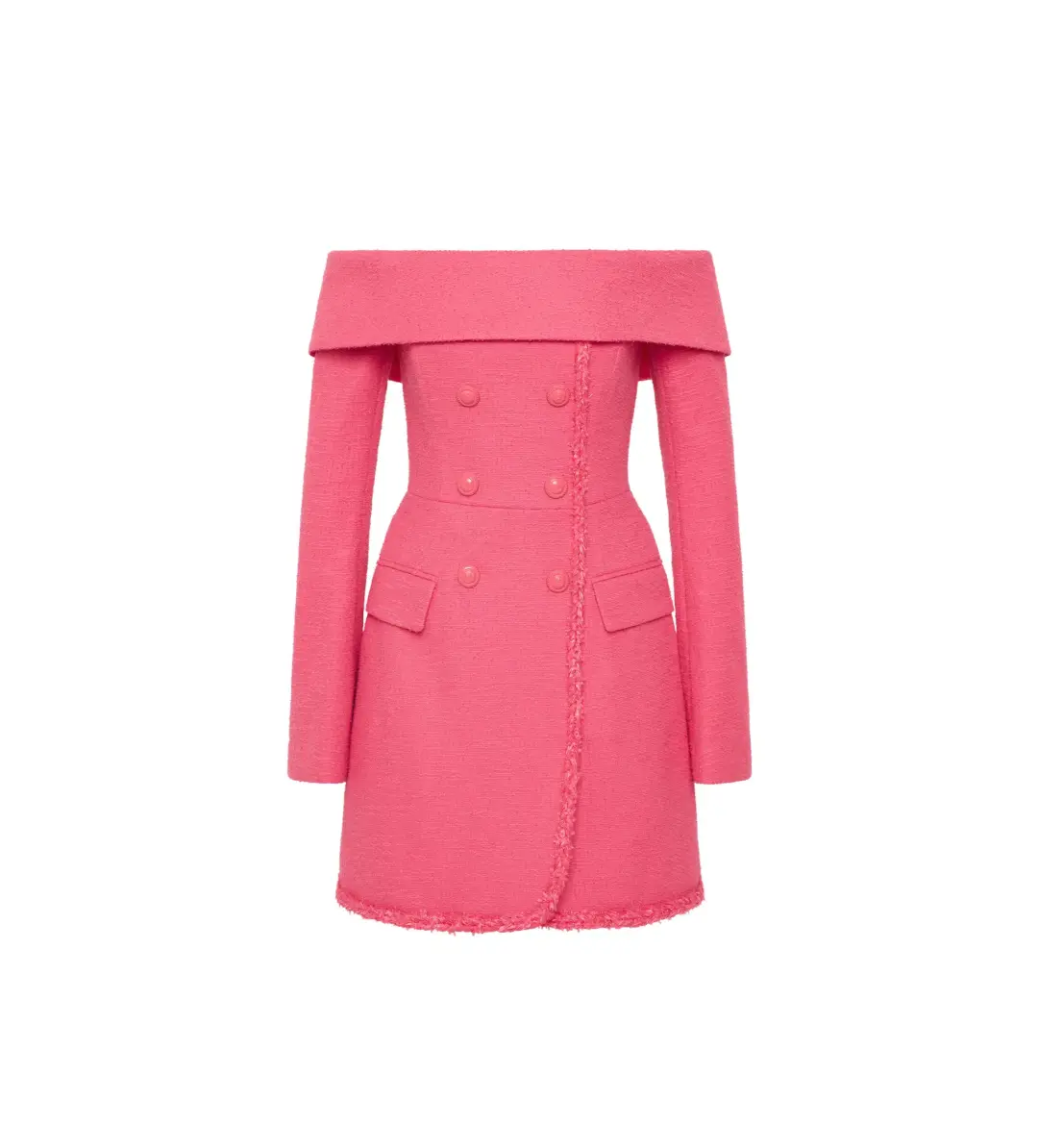 Rebecca Vallance Montana Off the Shoulder Mini Dress Pink Size 10 for rent on The Volte - main image