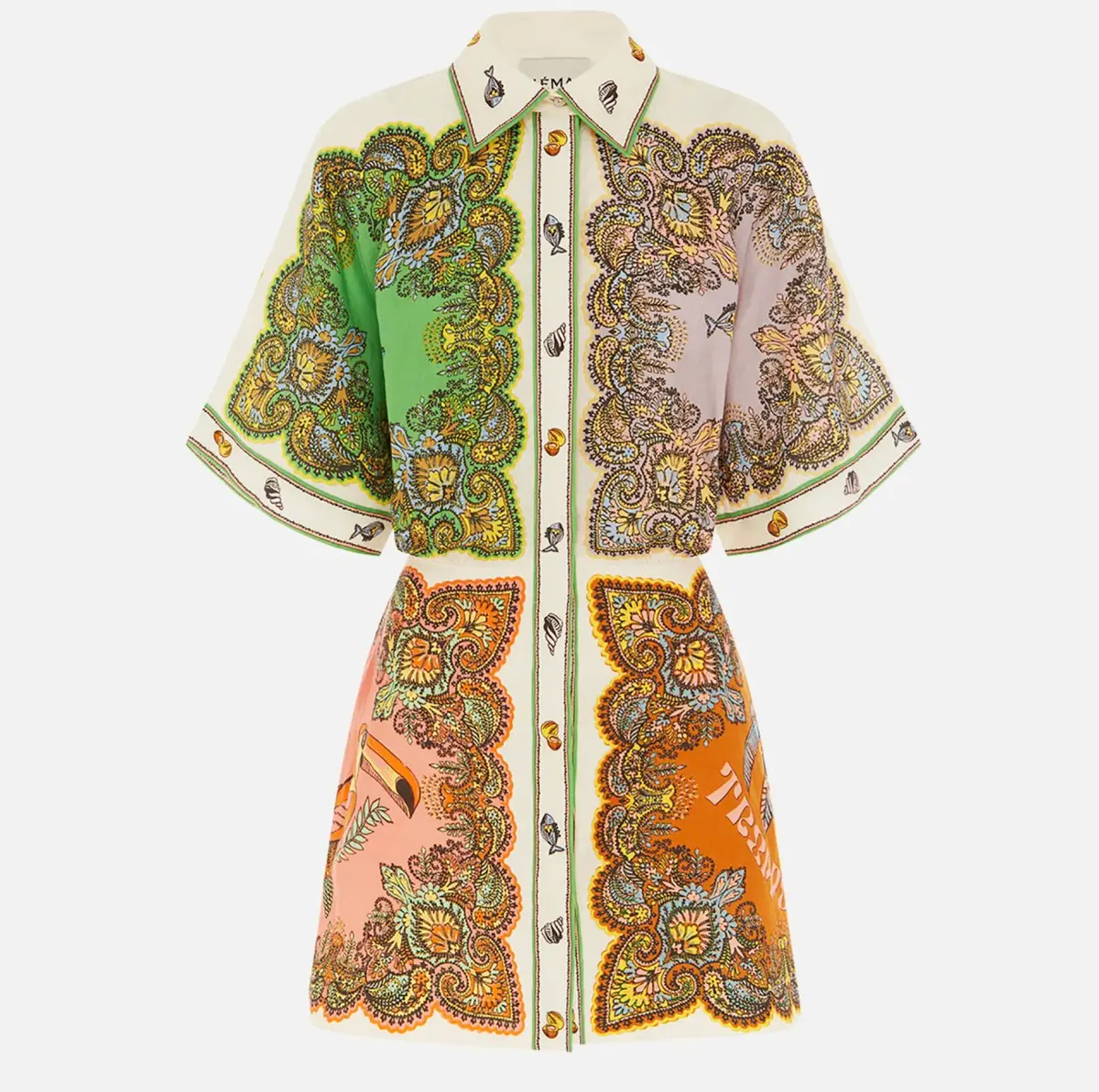 Alémais Trippy Troppo Mini Dress Print Size 12 - Image 1