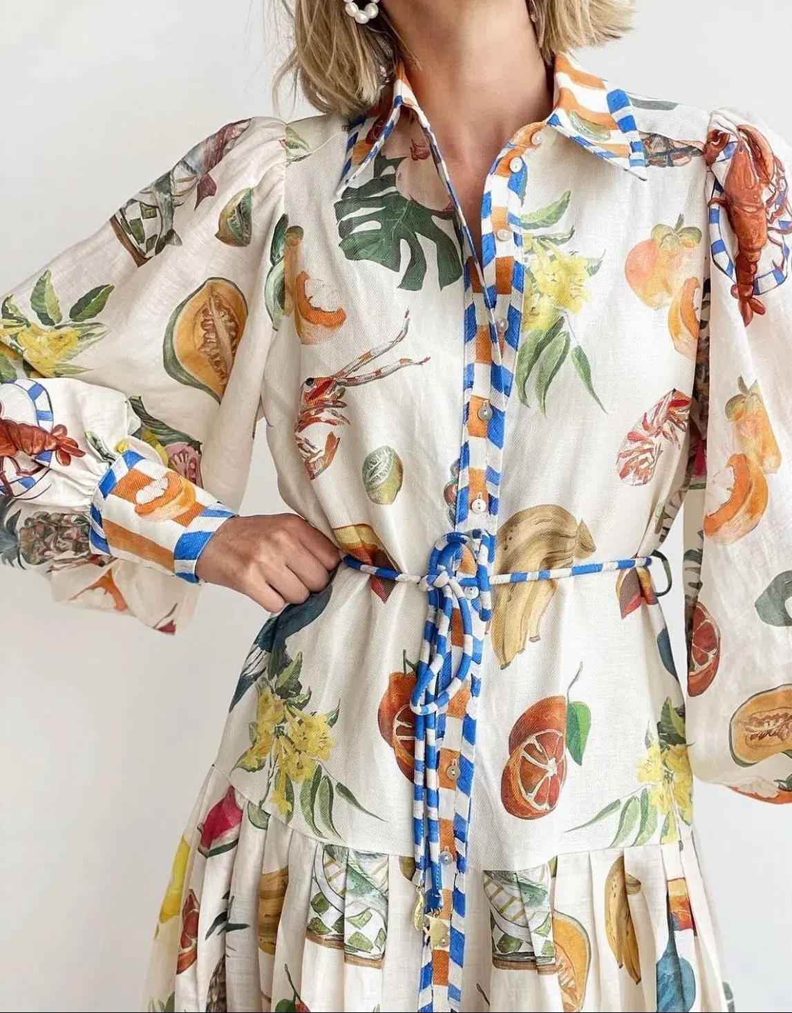 Alemais Theo ShirtDress Multi Size 10 - Image 4
