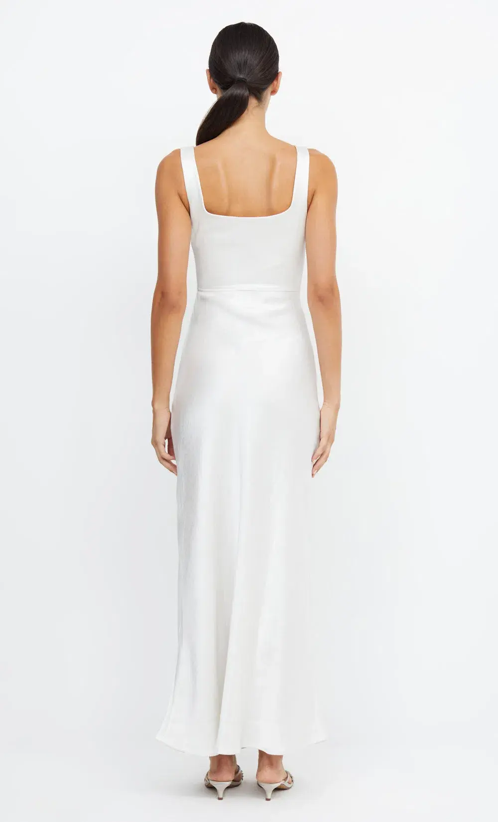 Bec & Bridge The Dreamer Square Neck Dress Ivory Size 10 - Image 3