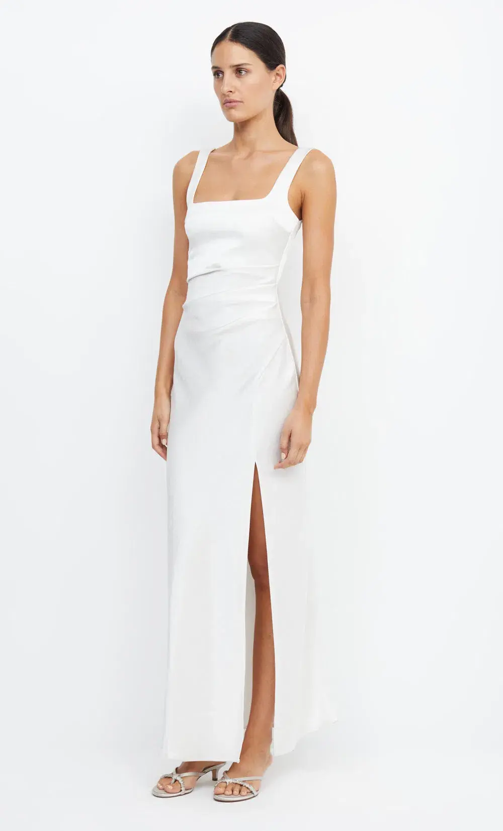 Bec & Bridge The Dreamer Square Neck Dress Ivory Size 10 - Image 2