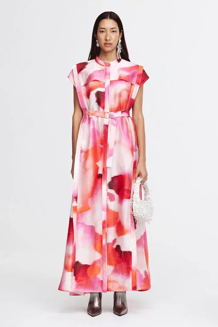 Acler Highlow Maxi Dress Multi Size 8 - Image 1