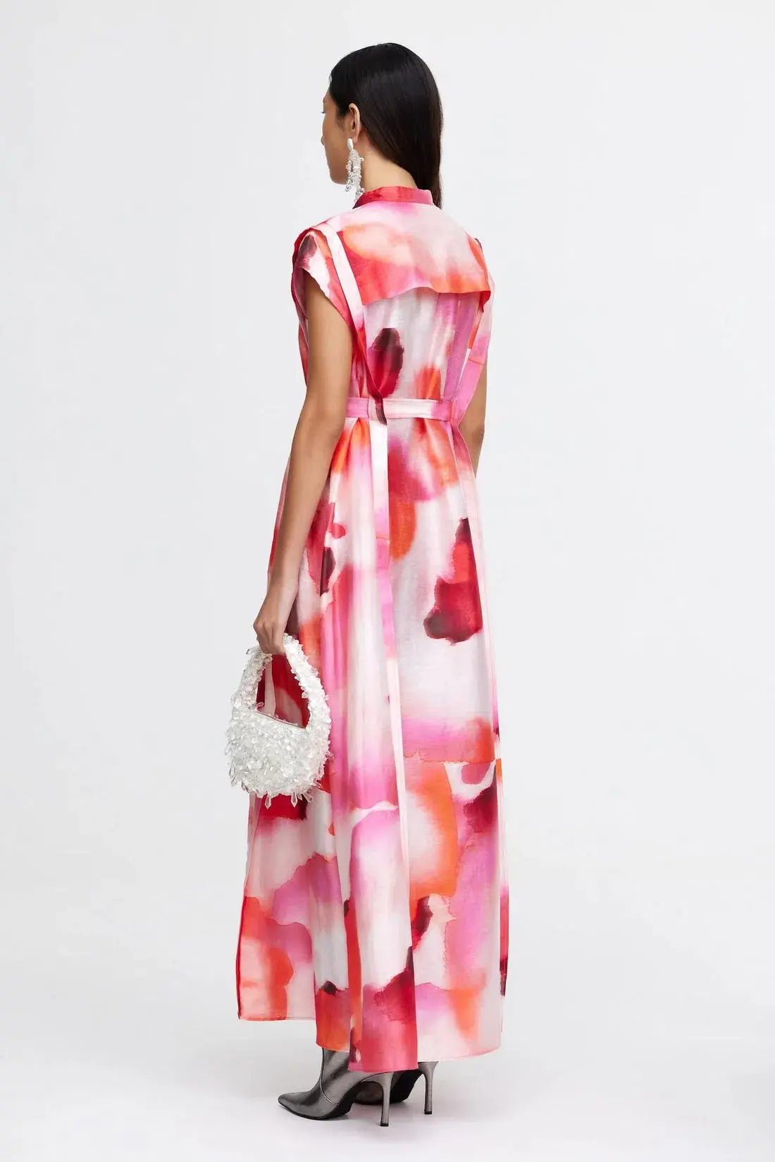 Acler Highlow Maxi Dress Multi Size 8 - Image 3