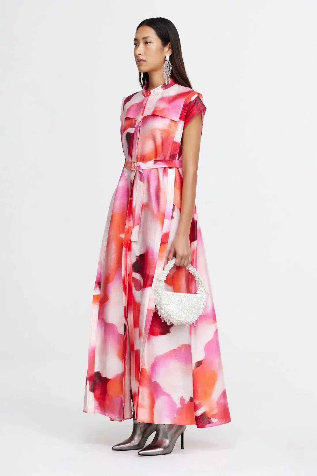Acler Highlow Maxi Dress Multi Size 8 - Image 2