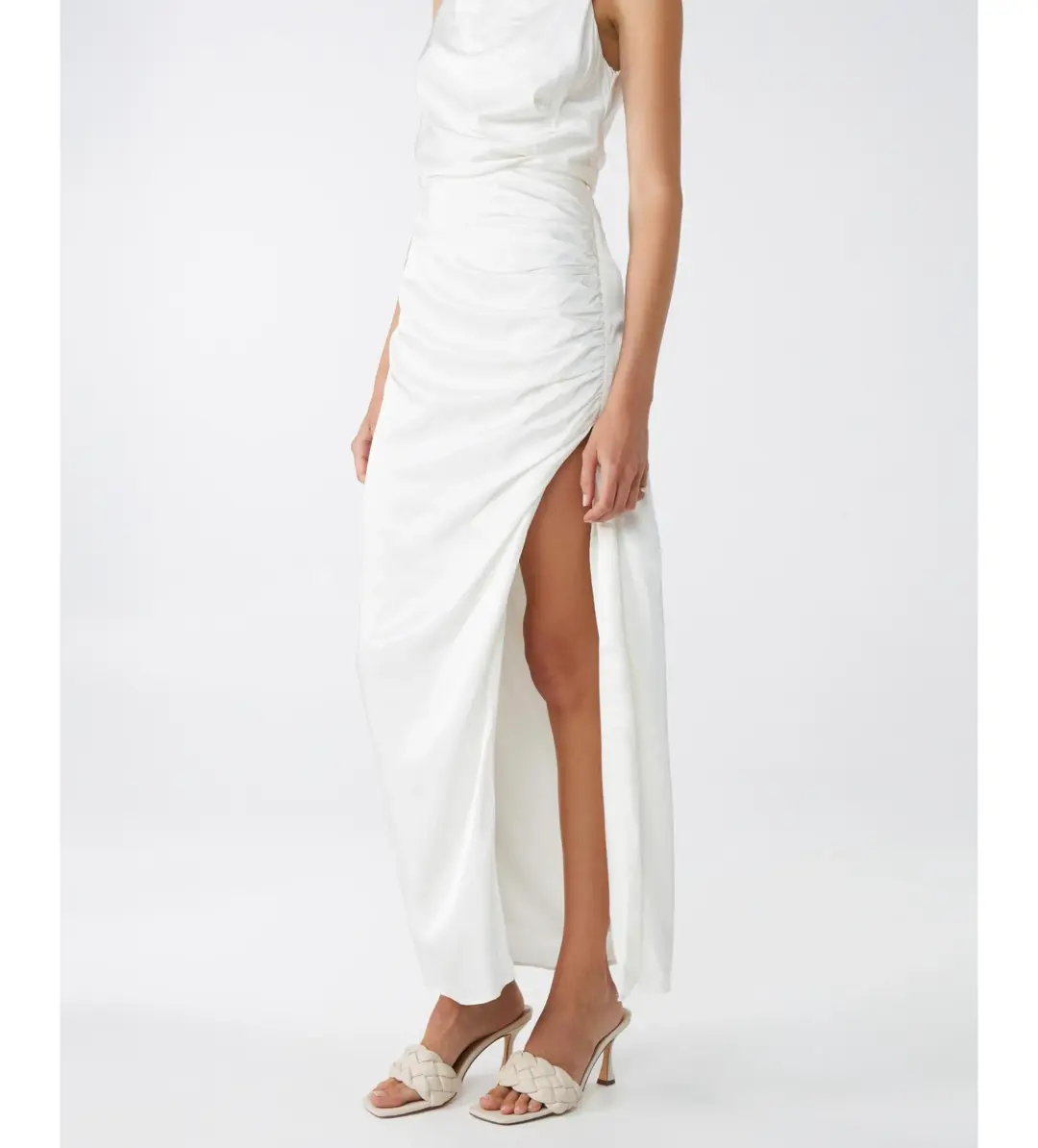 Lover Lagos Slip Midi Skirt White Size 12 for rent on The Volte - main image