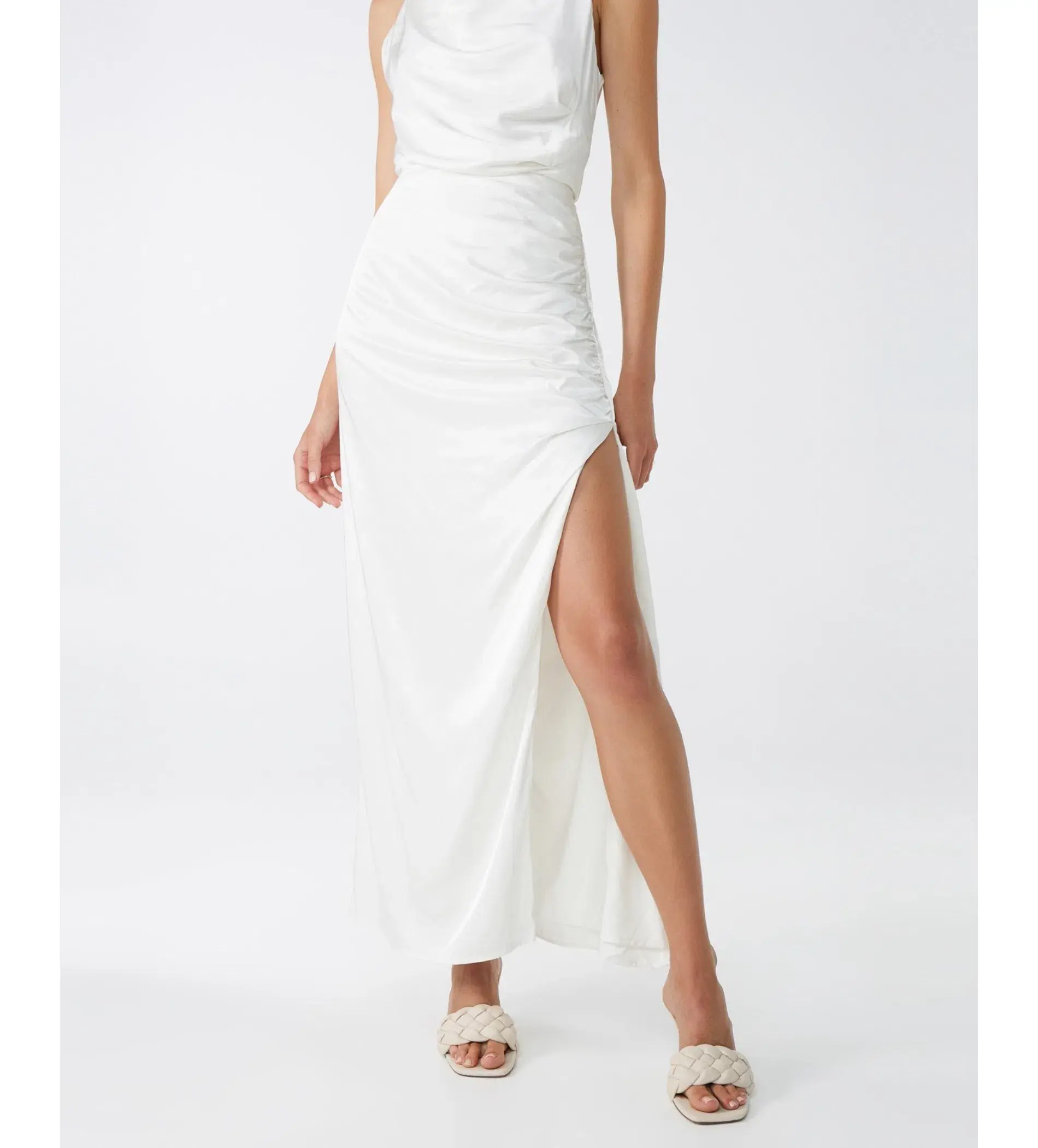 Lover Lagos Slip Midi Skirt White Size 12 - Image 1