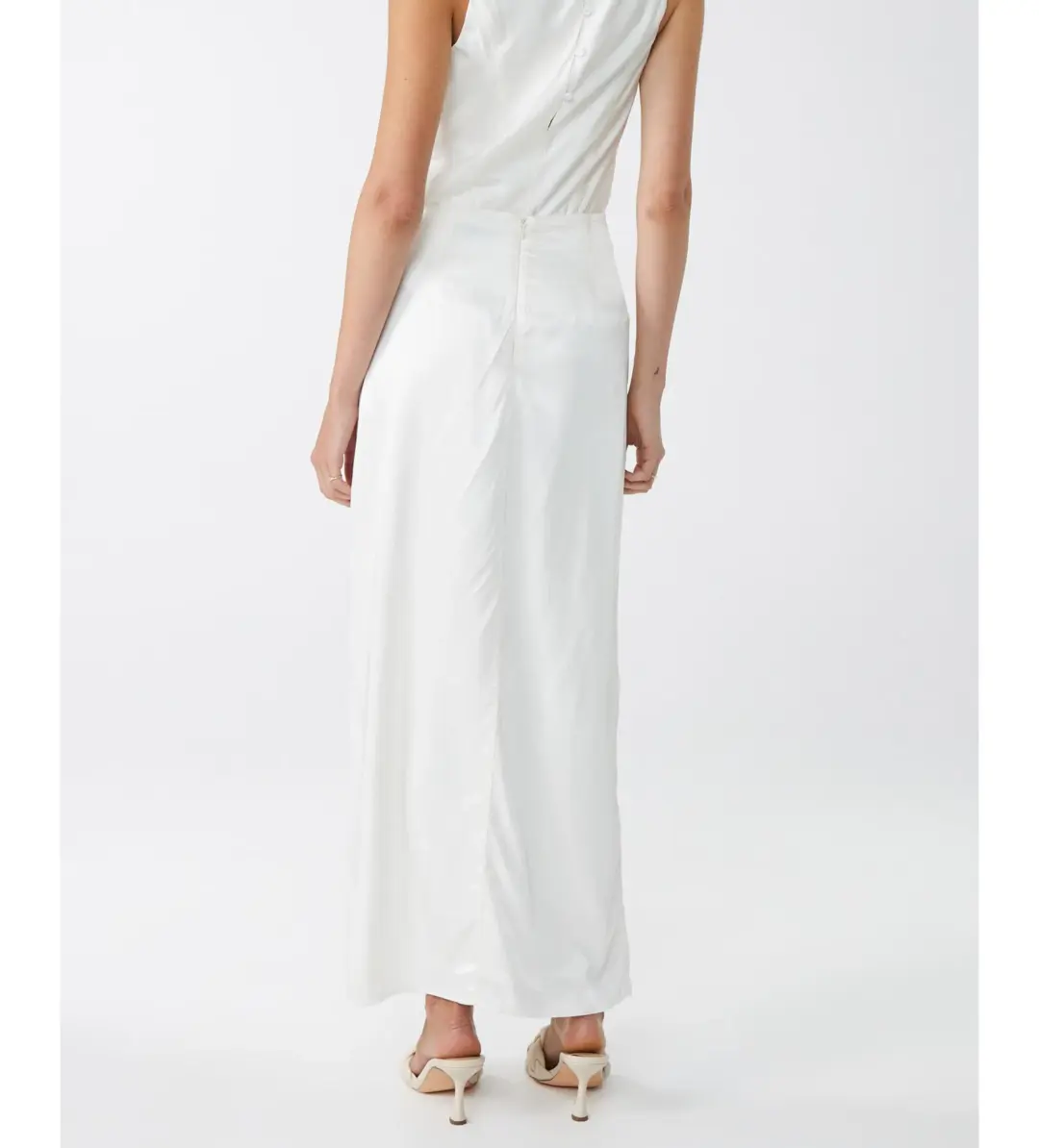 Lover Lagos Slip Midi Skirt White Size 12 for rent on The Volte - main image