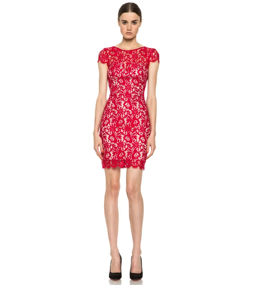 Nicholas Lace Dress Red Size 8 for rent on The Volte - main image