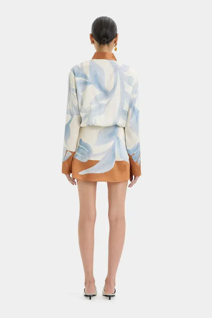 Sir The Label Sorrento Shirt Mini Dress Multi Size 6 - Image 3