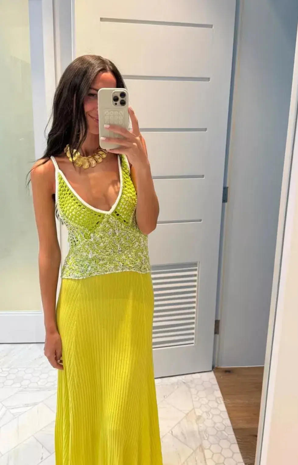 Christopher Esber Grafted Duo Cami Gown Yellow Size S / Aus 8 - Image 3
