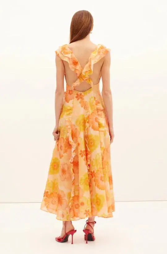 Kate Ford Cosmos Frill Gown Size 8 - Image 4
