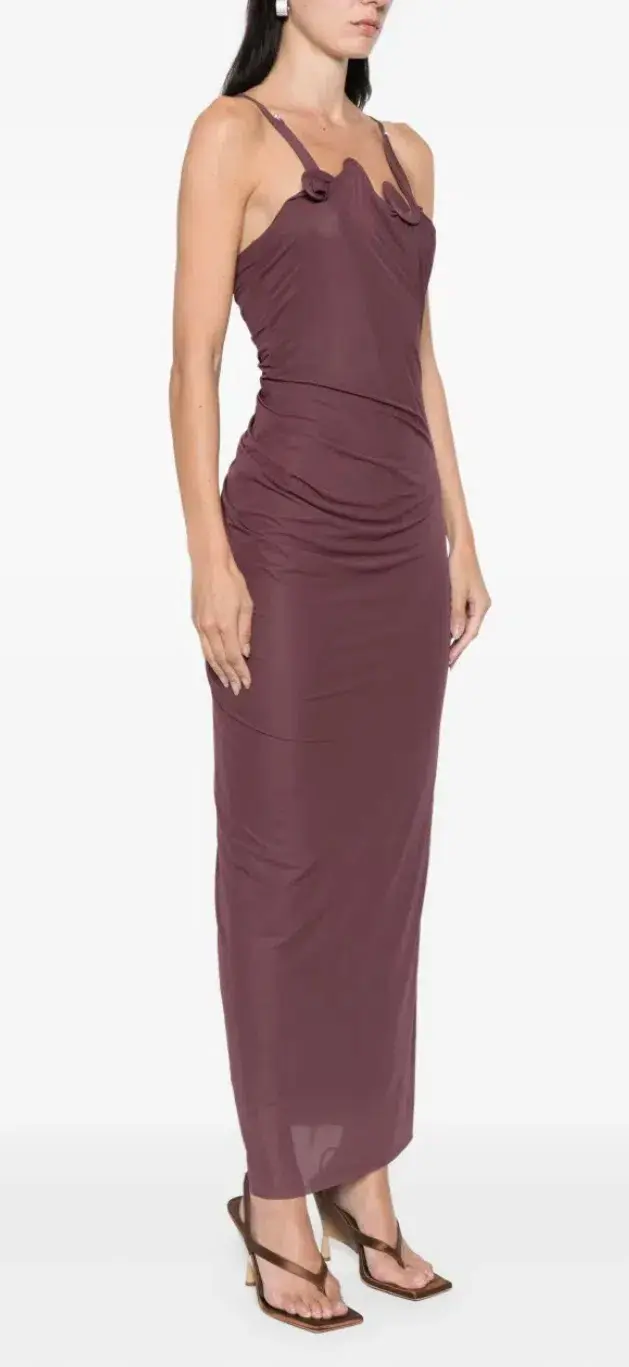 Christopher Esber Venus Midi Dress Mahogany Size 8 - Image 2