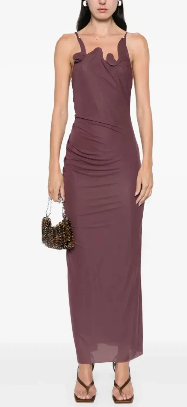 Christopher Esber Venus Midi Dress Mahogany Size 8 - Image 1