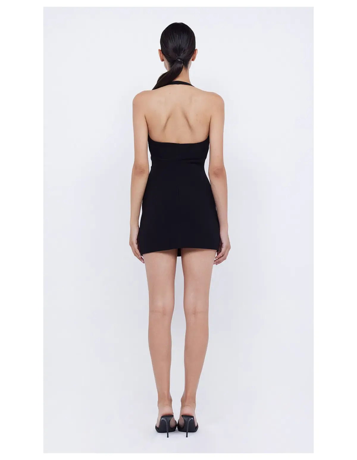 Bec & Bridge Black Cindie Halterneck Dress Mini Black Size AU 6  - Image 3