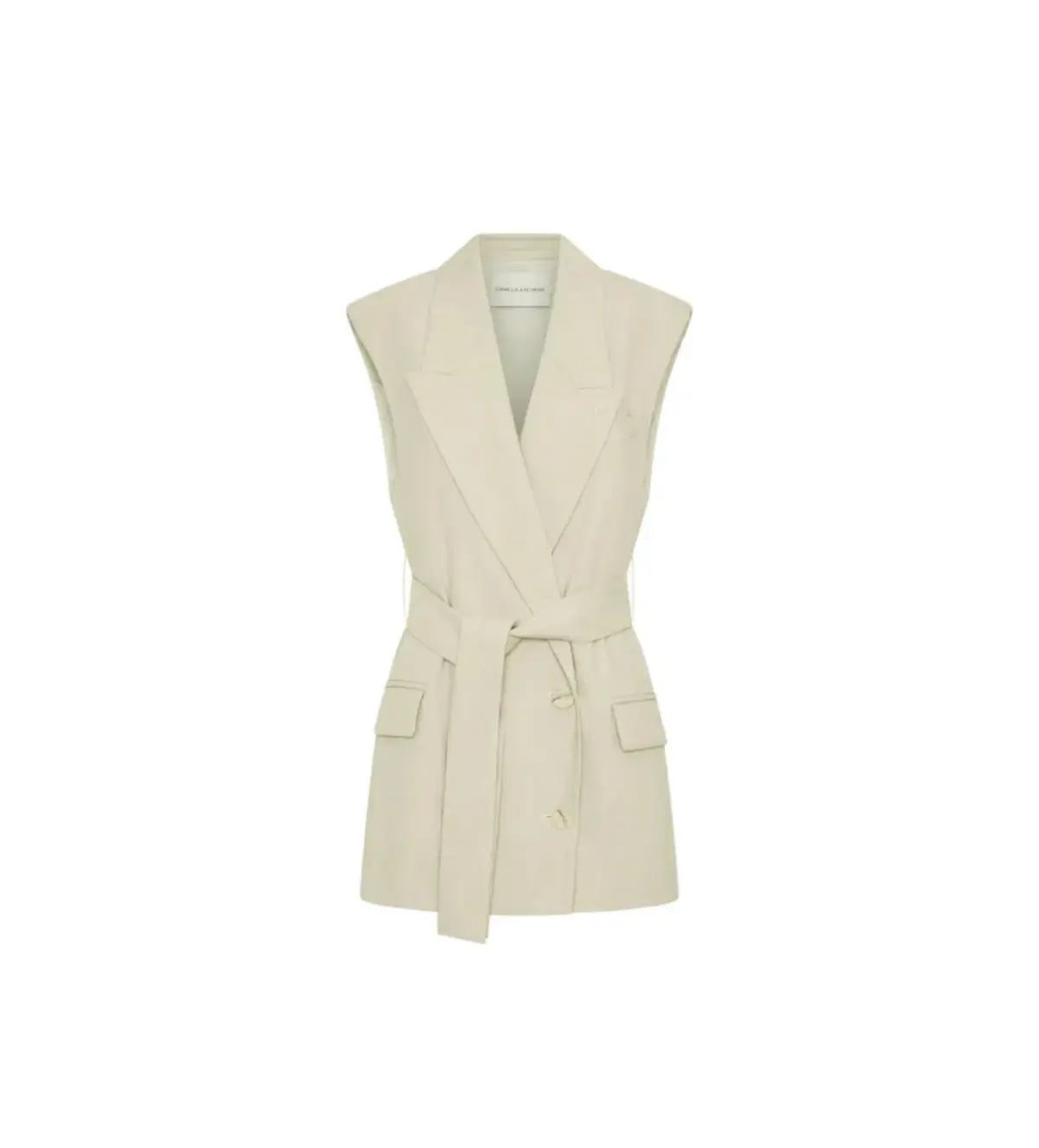 Camiilla and Marc Coen Vest Suit and Pants Sage Green Size 8 - Image 4