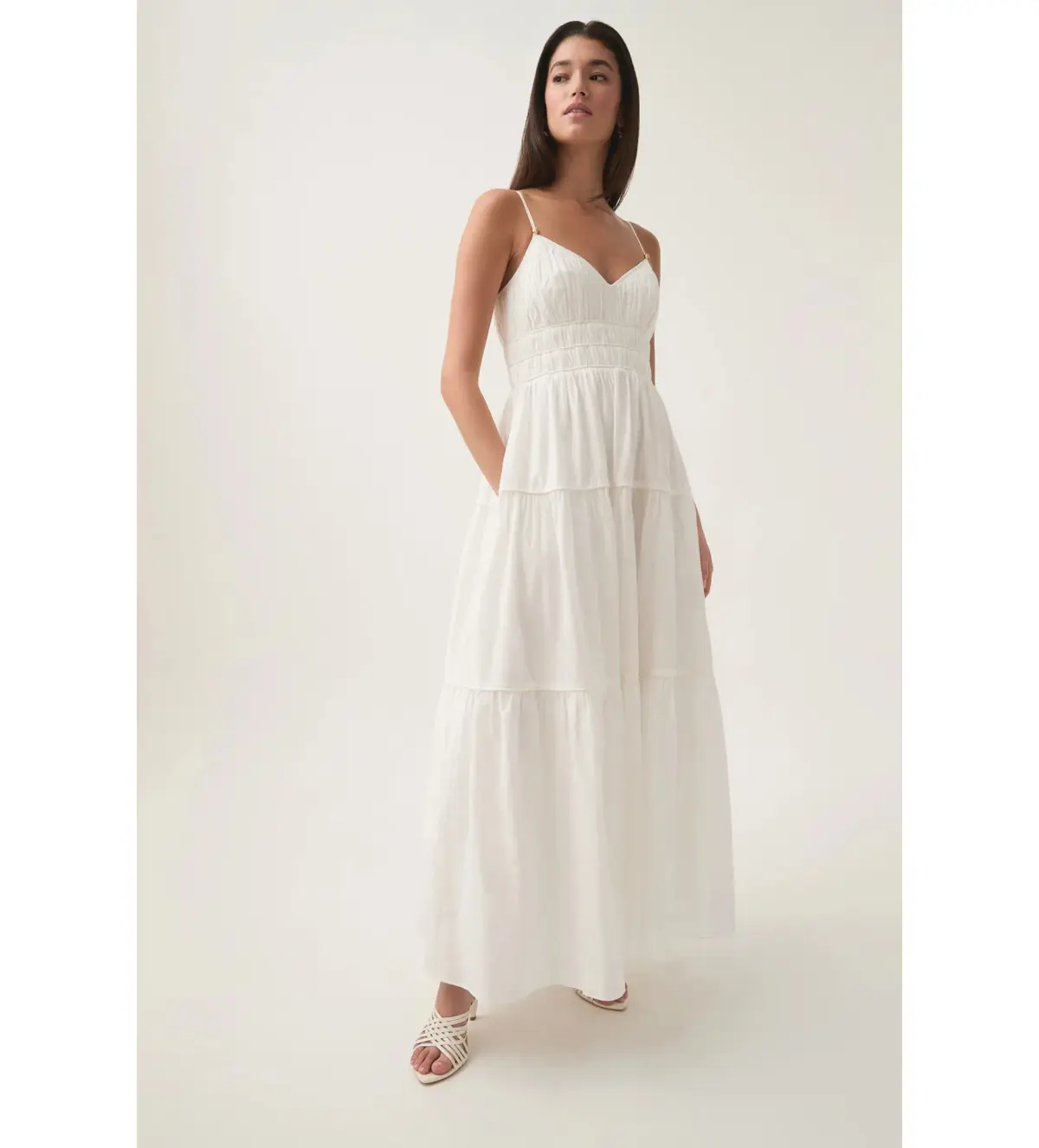 Aje Pendulum Maxi Dress Ivory Size AU 10 - Image 1