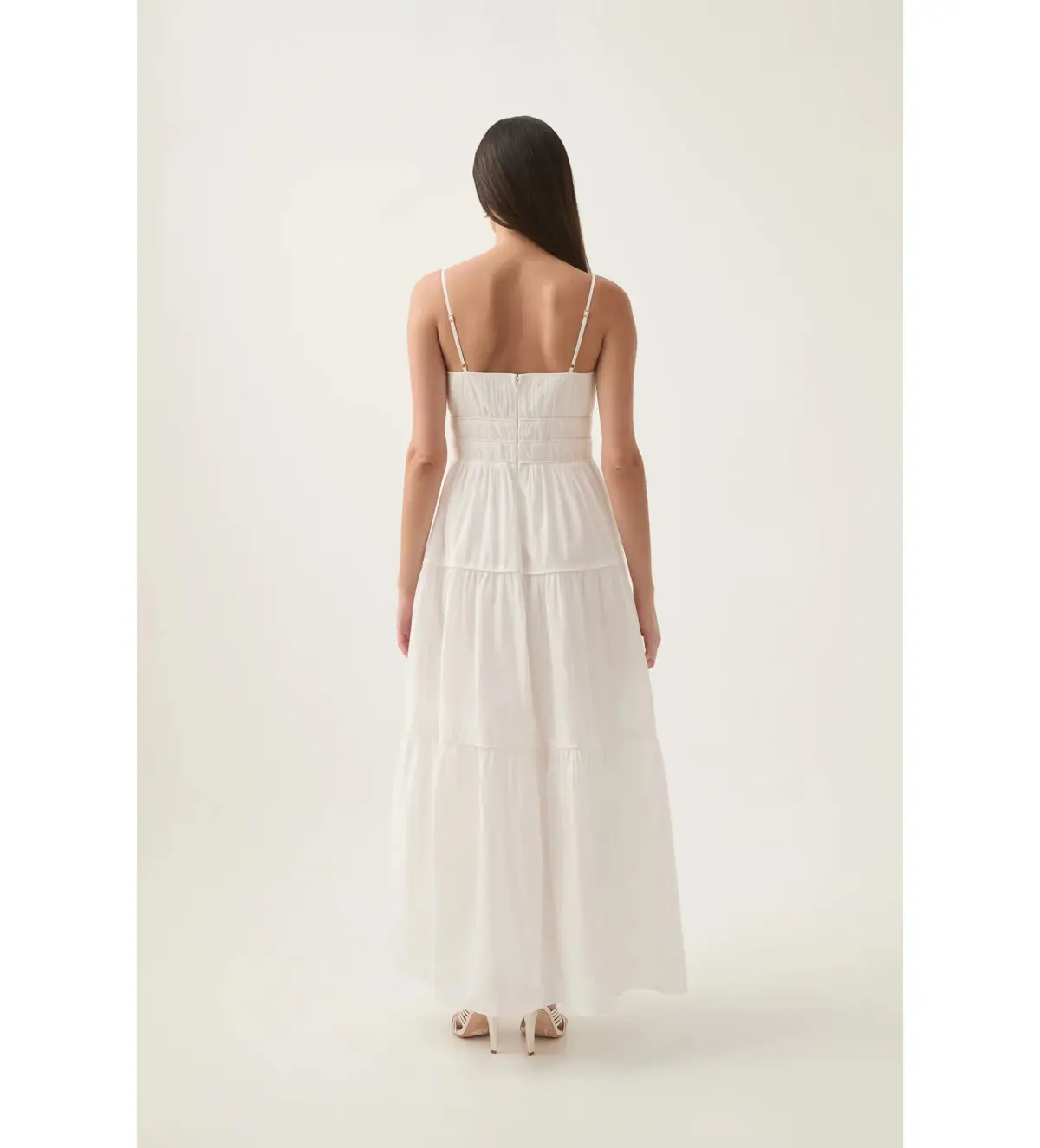 Aje Pendulum Maxi Dress Ivory Size AU 10 - Image 4